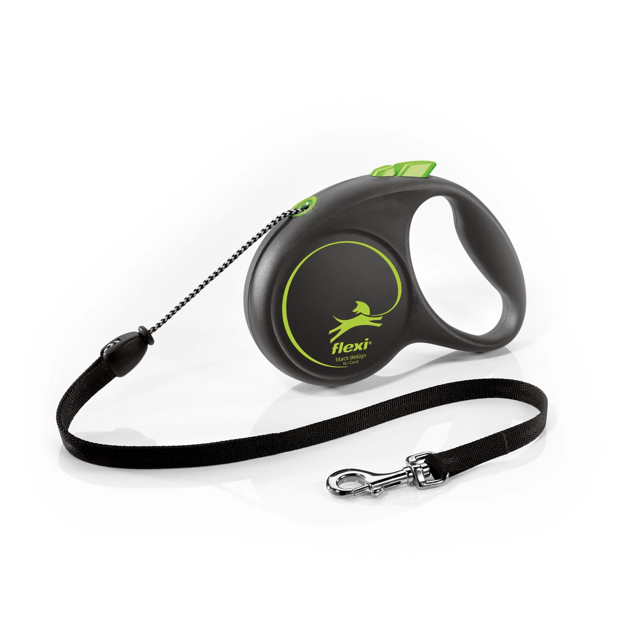 Flexi Disegno del Pizzo Guinzaglio per Cane, Nero, Medium - immagine 1