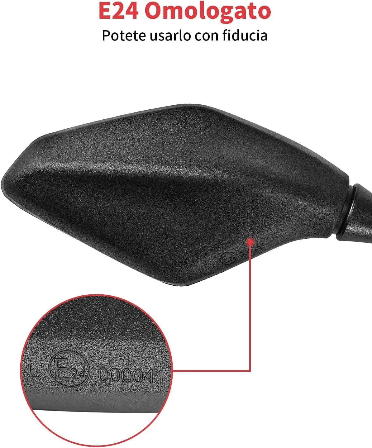 KEMIMOTO Specchietti Retrovisori Universali per Moto, Omologati 8mm/10mm, Nero - immagine 2