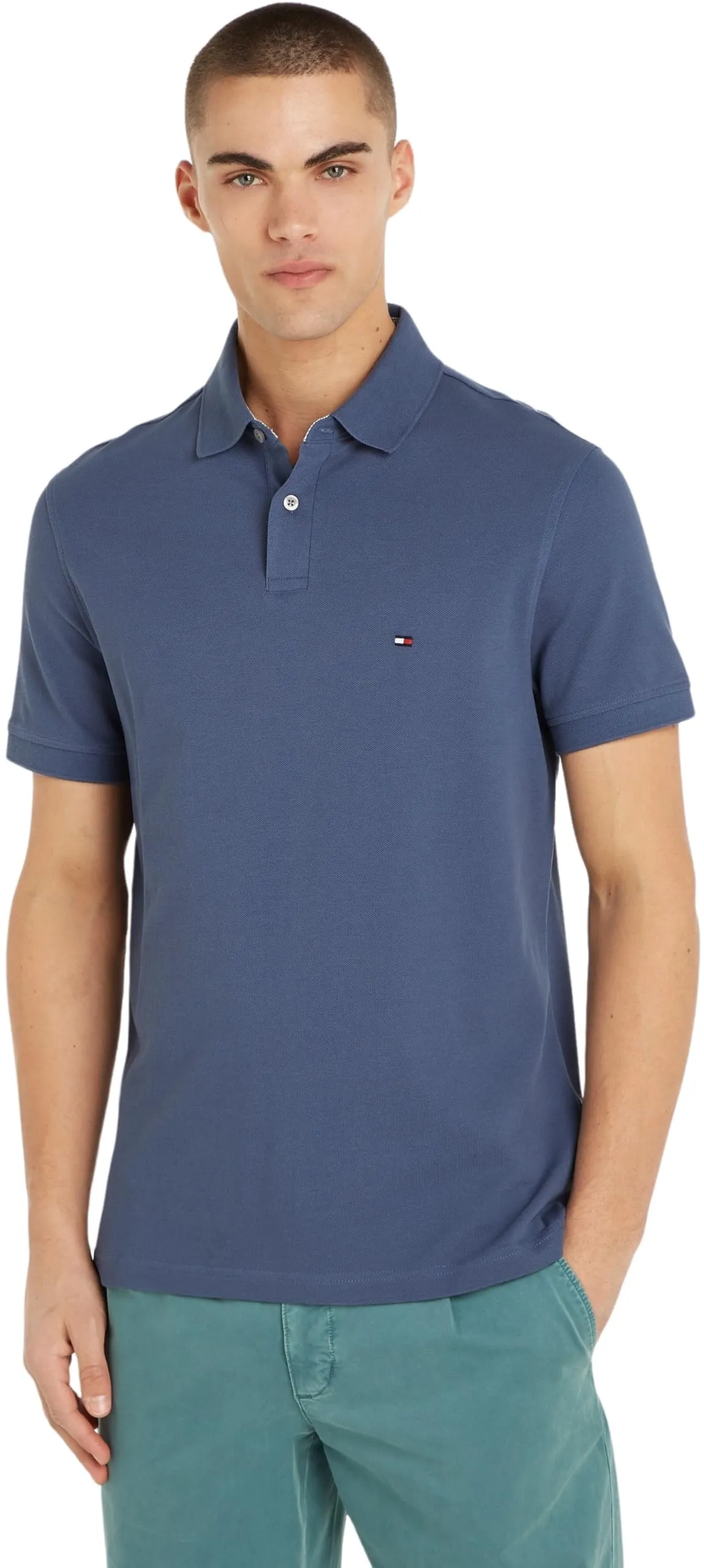 Tommy Hilfiger 1985 Regular Fit Polo Shirt, Blu (Faded Indigo), S - immagine 1