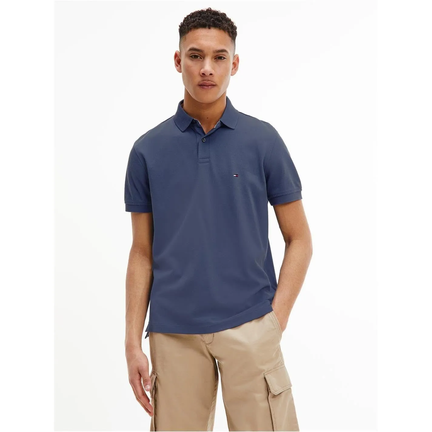 Tommy Hilfiger 1985 Regular Fit Polo Shirt, Blu (Faded Indigo), S - immagine 4