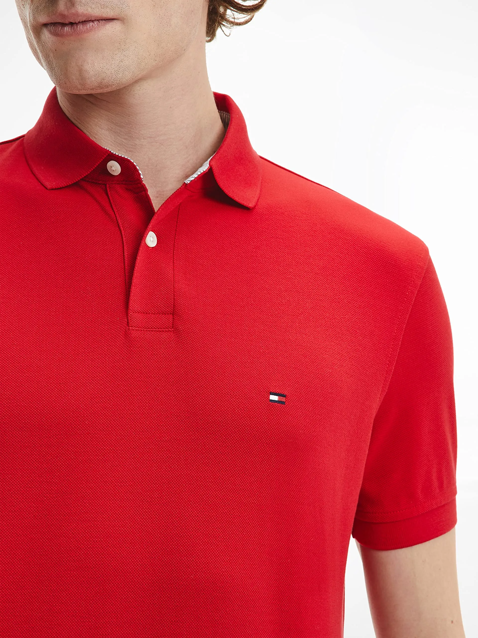 Tommy Hilfiger 1985 Regular Fit Polo Shirt, Rosso (Primary Red), M - immagine 3