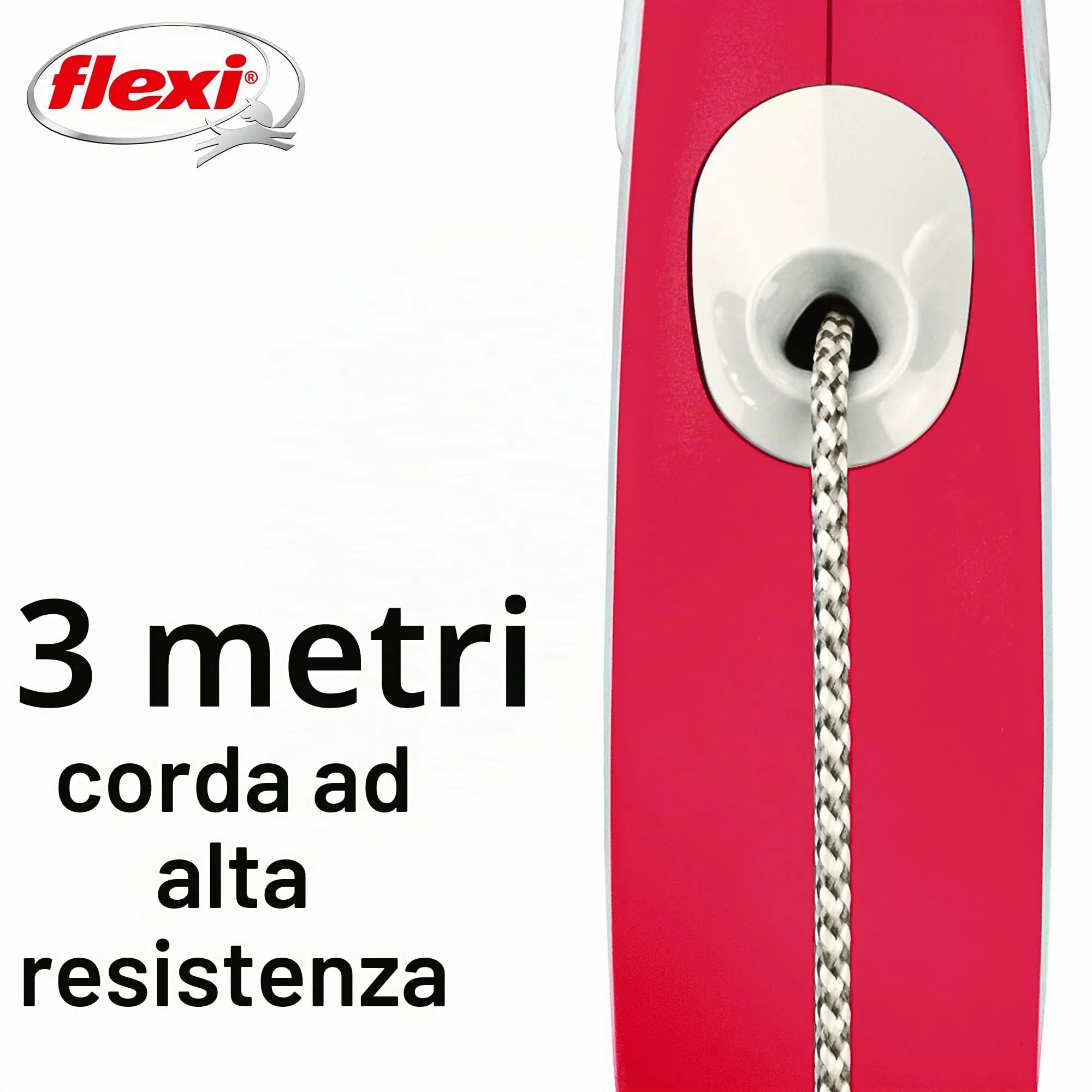 Flexi Guinzaglio per cani estensibile, Rosso, Extra small - immagine 3