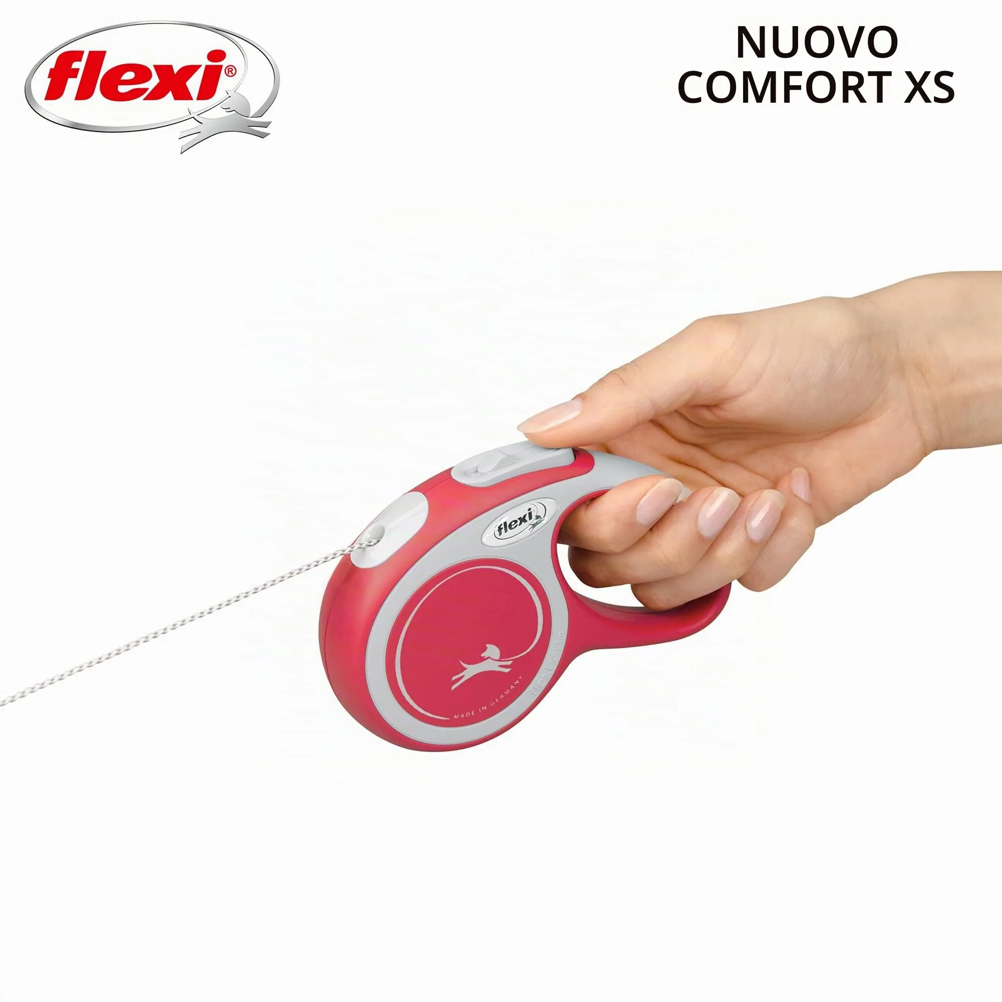 Flexi Guinzaglio per cani estensibile, Rosso, Extra small - immagine 6
