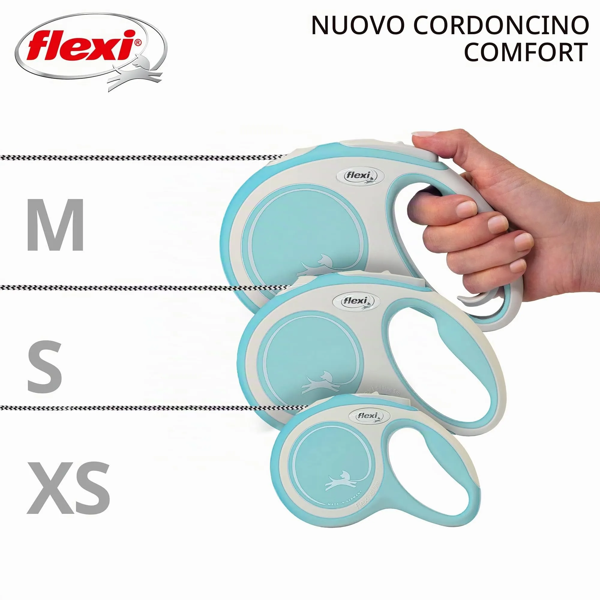 Flexi Comfort Guinzaglio Retrattile - Blu - 250 g - immagine 6