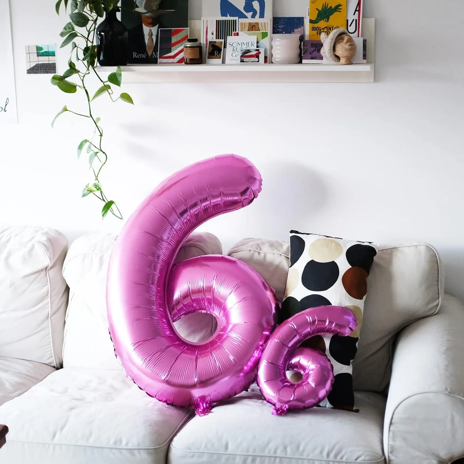 FUNXGO Palloncino Numero 7 Rosa - immagine 6