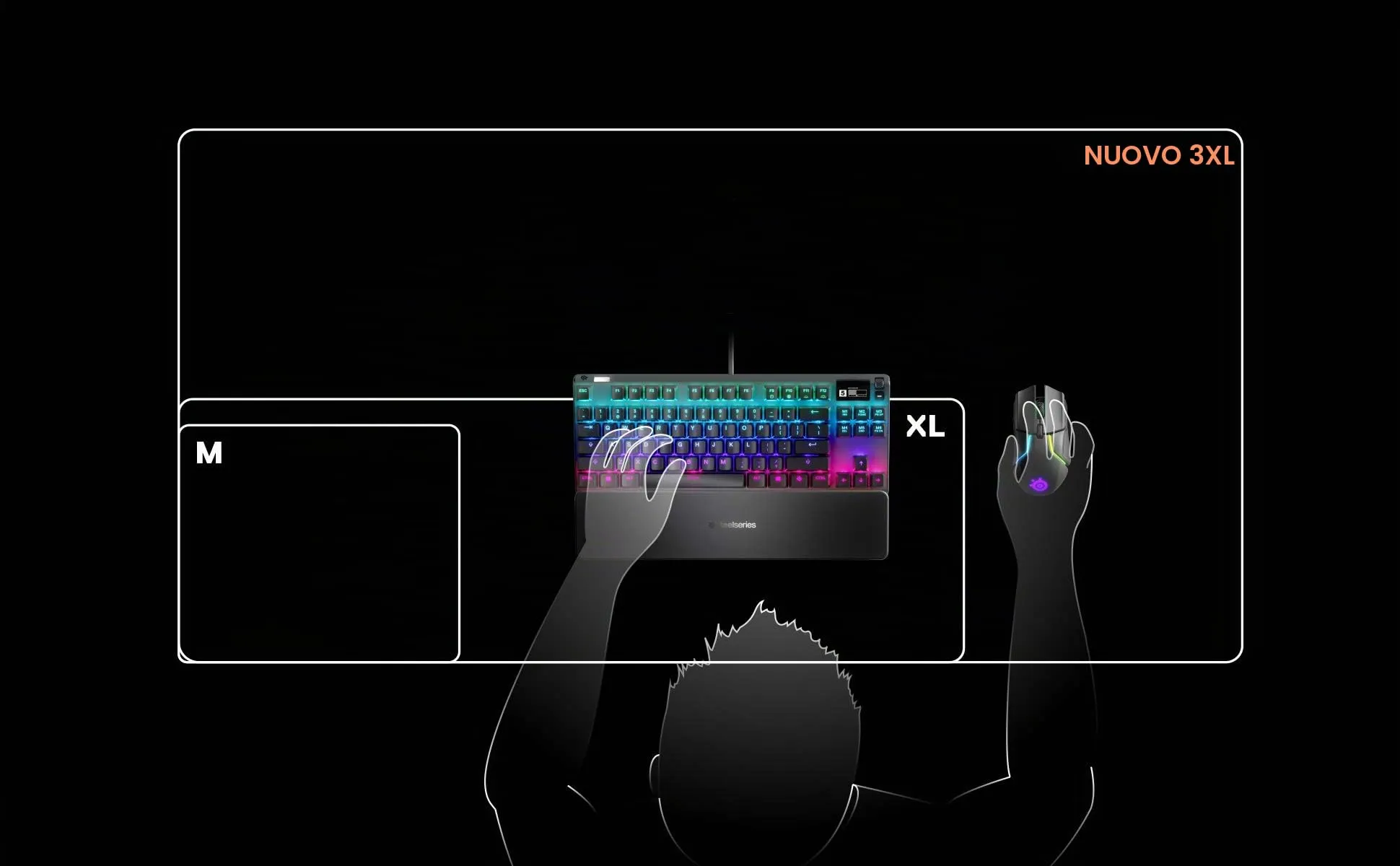 SteelSeries QcK Prism Cloth 3XL RGB Mouse Pad (1220mm x 590mm x 2mm) - immagine 8