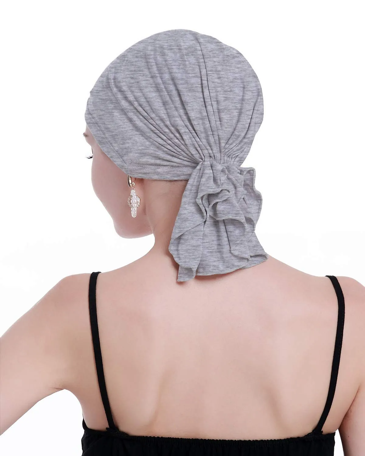 osvyo Copricapo in bambù per chemioterapia da donna, Grigio Flecking Chiaro, Taglia unica - immagine 6