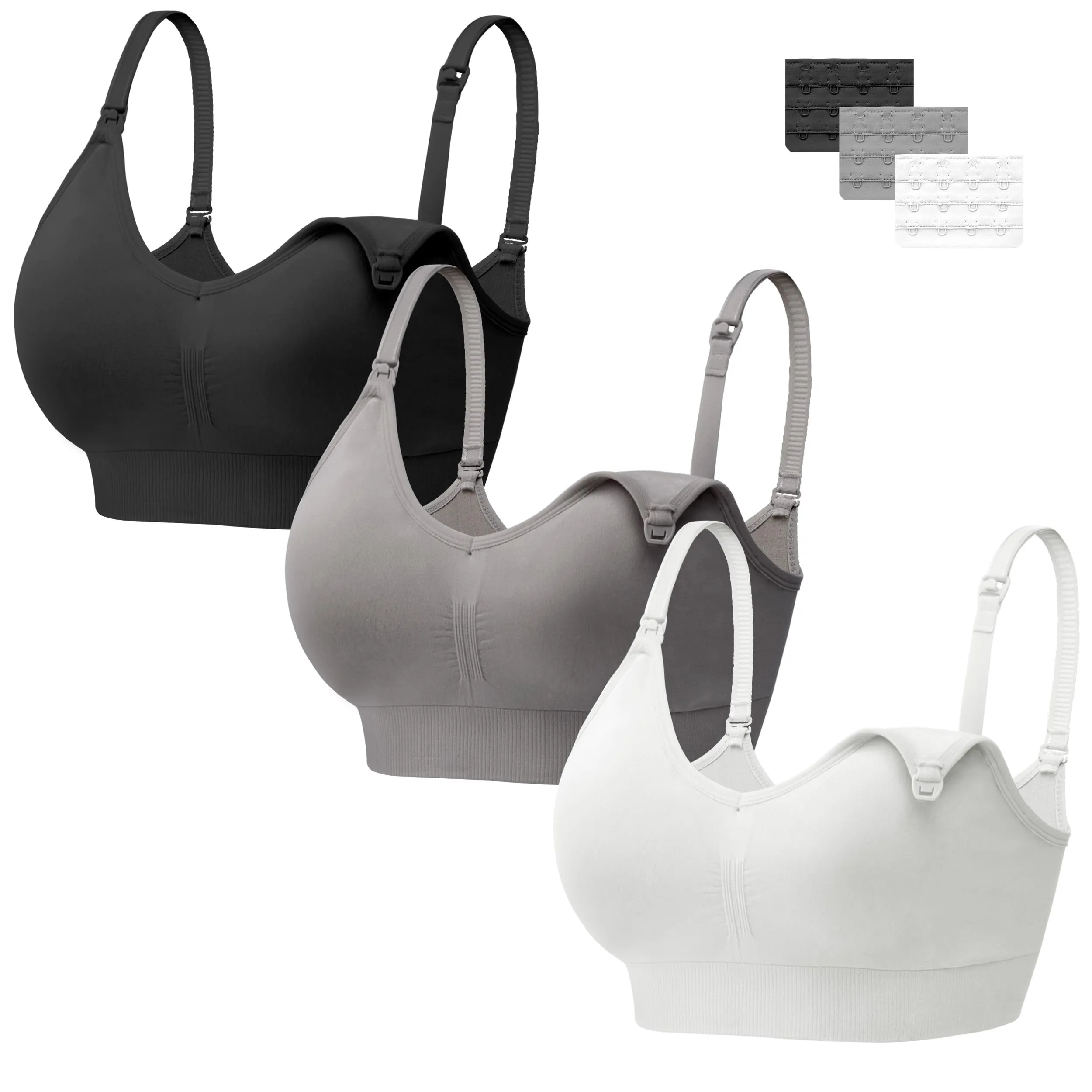 HBselect Reggiseno Allattamento con Estensione, Set da 3 Pezzi - immagine 1