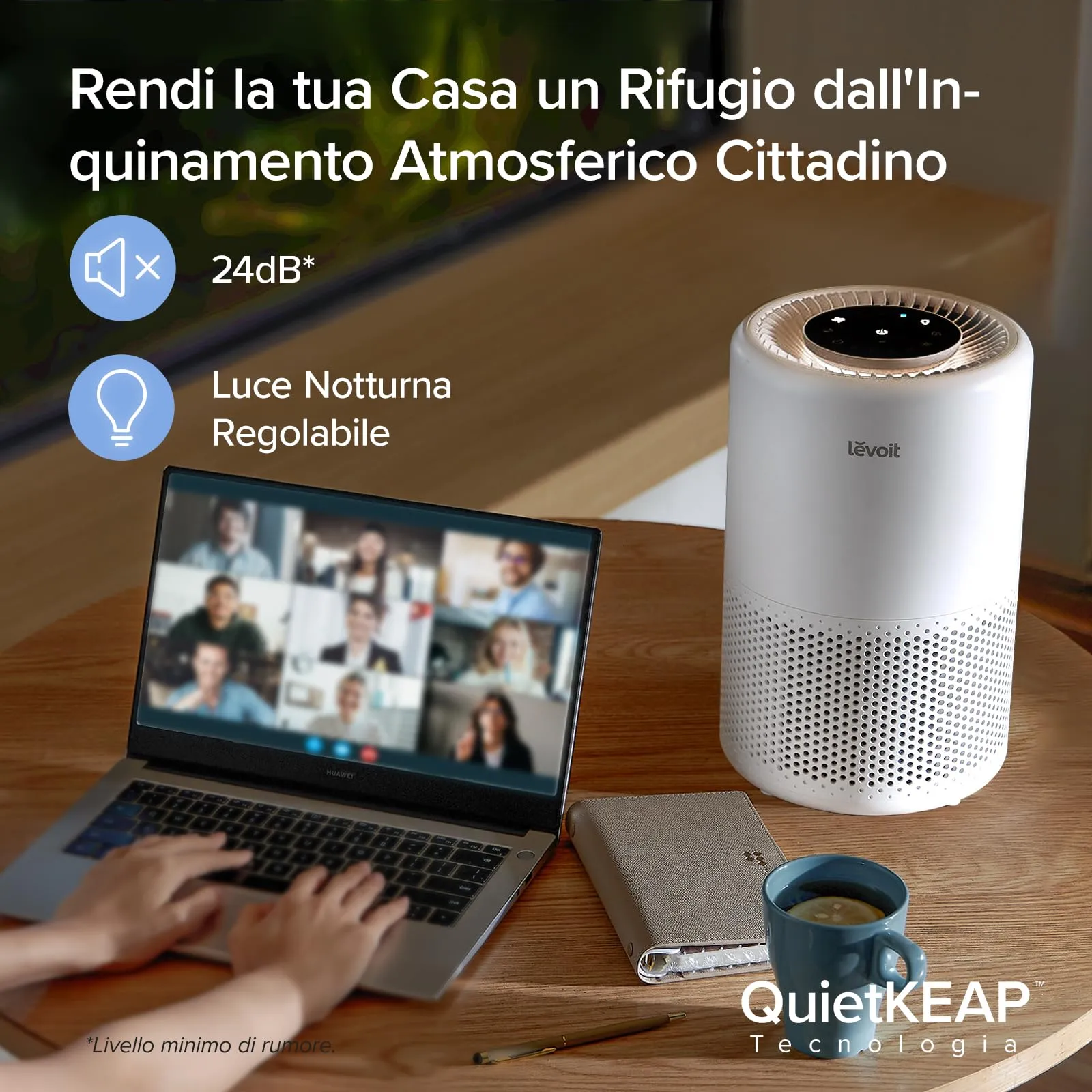 Levoit Core 200S Purificatore d'Aria Smart, APP e Alexa, fino a 35m² - immagine 3
