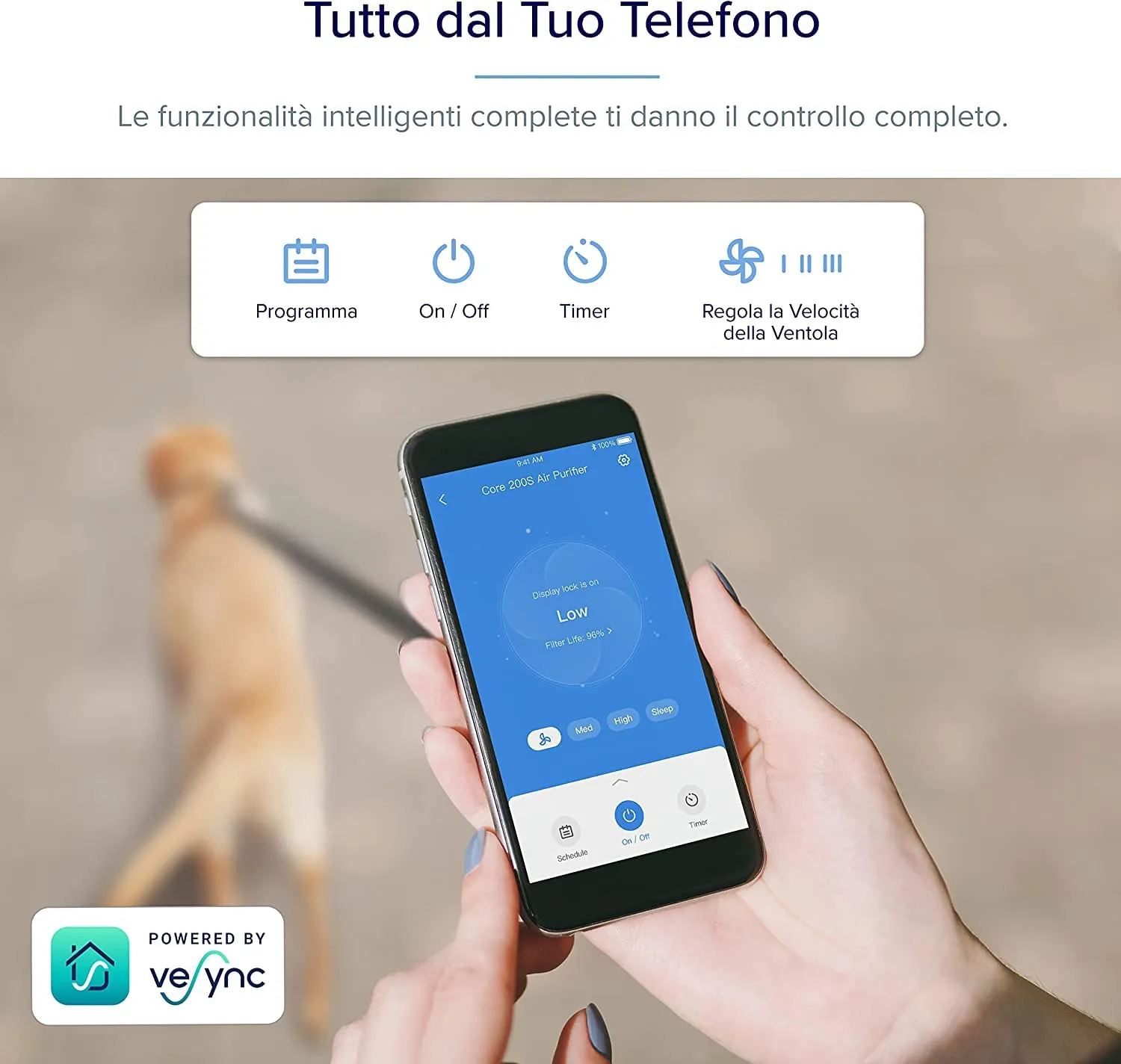 Levoit Core 200S Purificatore d'Aria Smart, APP e Alexa, fino a 35m² - immagine 8