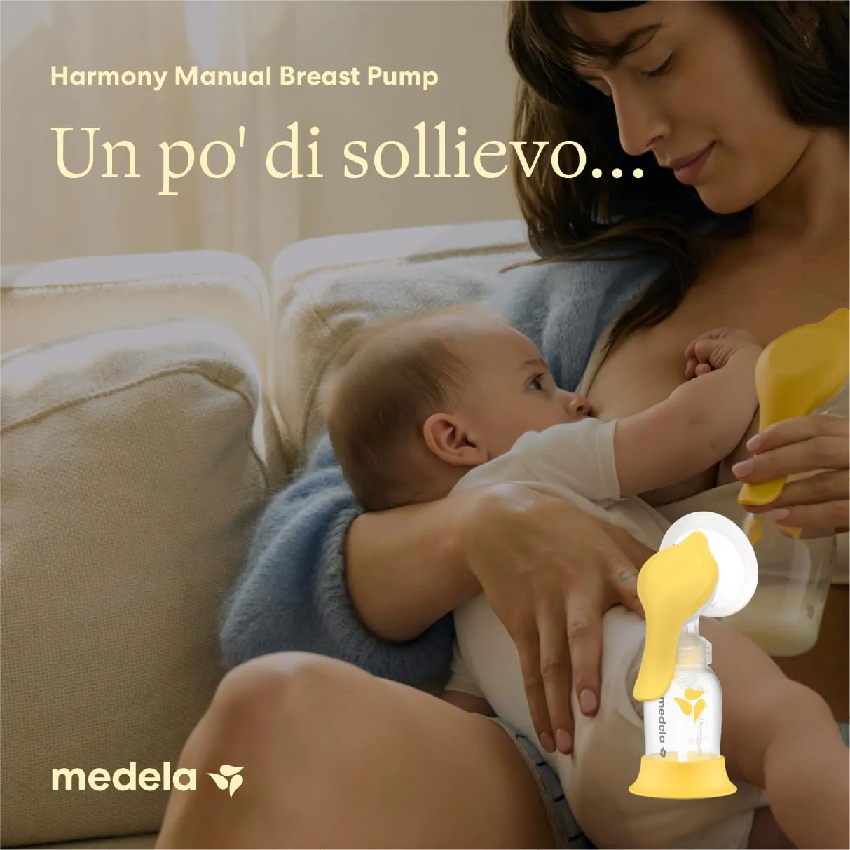 Medela Harmony Tiralatte Manuale Singolo con Coppe PersonalFit Flex e tecnologia 2-Phase Expression - immagine 2