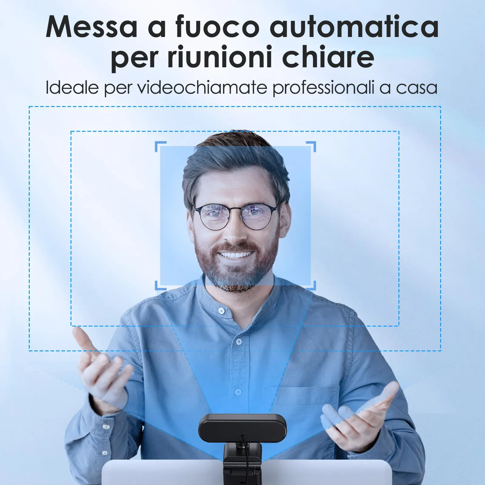 EMEET NOVA Webcam 1080P Full HD, Autofocus, 73° Wide Angle, Dual Microphones, Noise Reduction, Light Correction for PC, Linux, Mac OS - immagine 4
