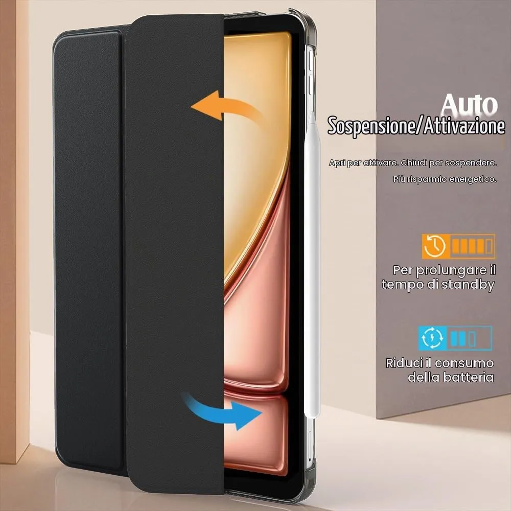 TiMOVO Cover per iPad Air 11" M4/M3/M2, Air 5a/4a Gen 10.9", Nero - immagine 8
