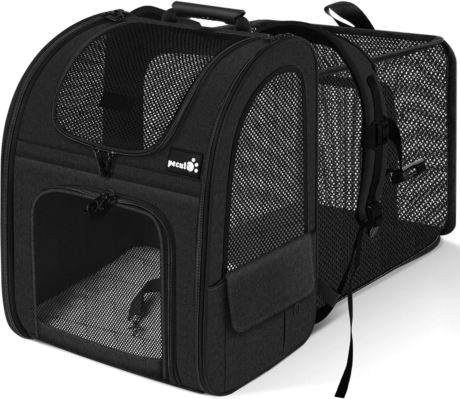Pecute Zaino per Cani e Gatti Estensibile, Trasportino Portatile PSM-06M - immagine 1