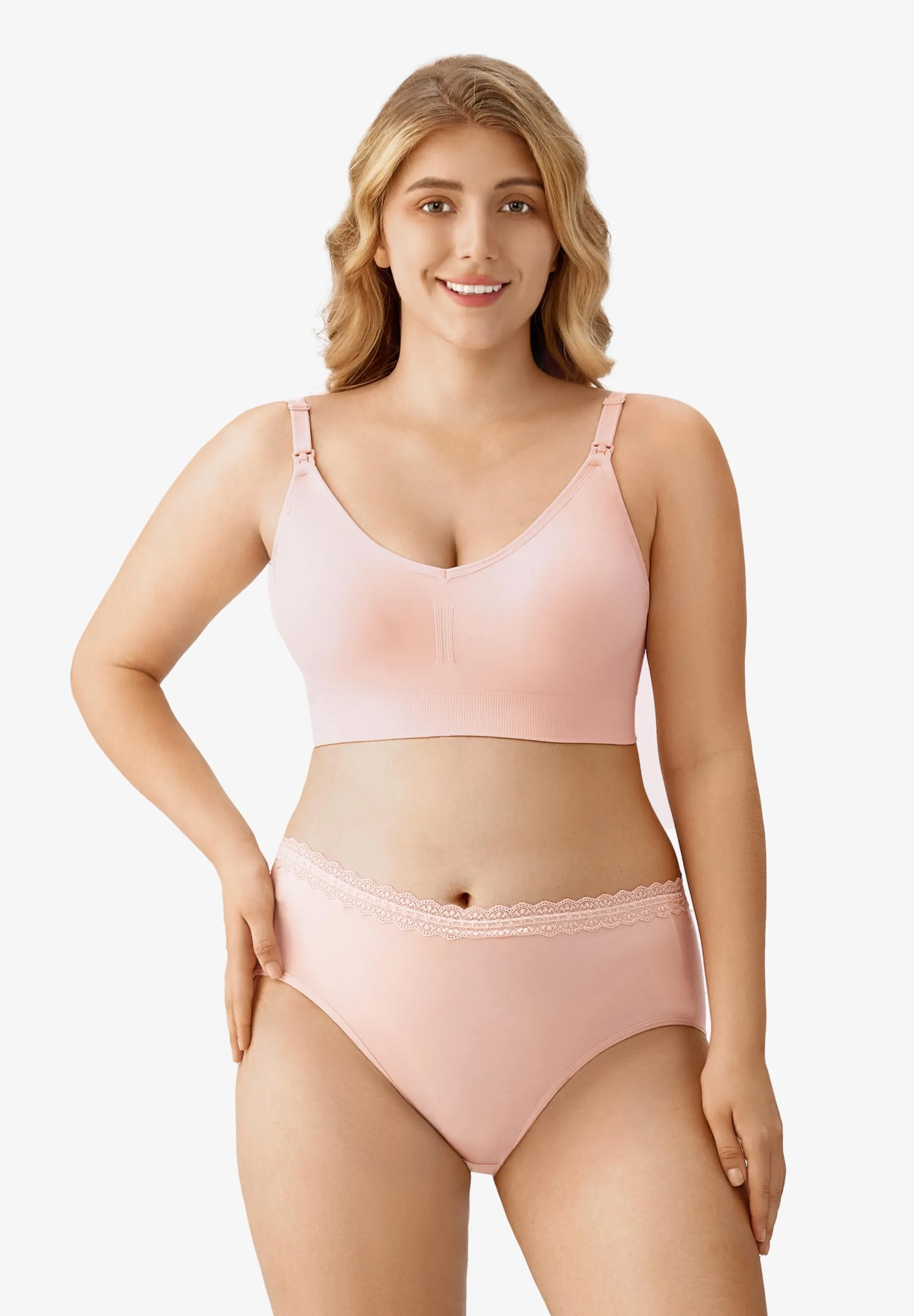 HBselect Set di 3 Reggiseni per Allattamento con Estensioni per Donna - immagine 7