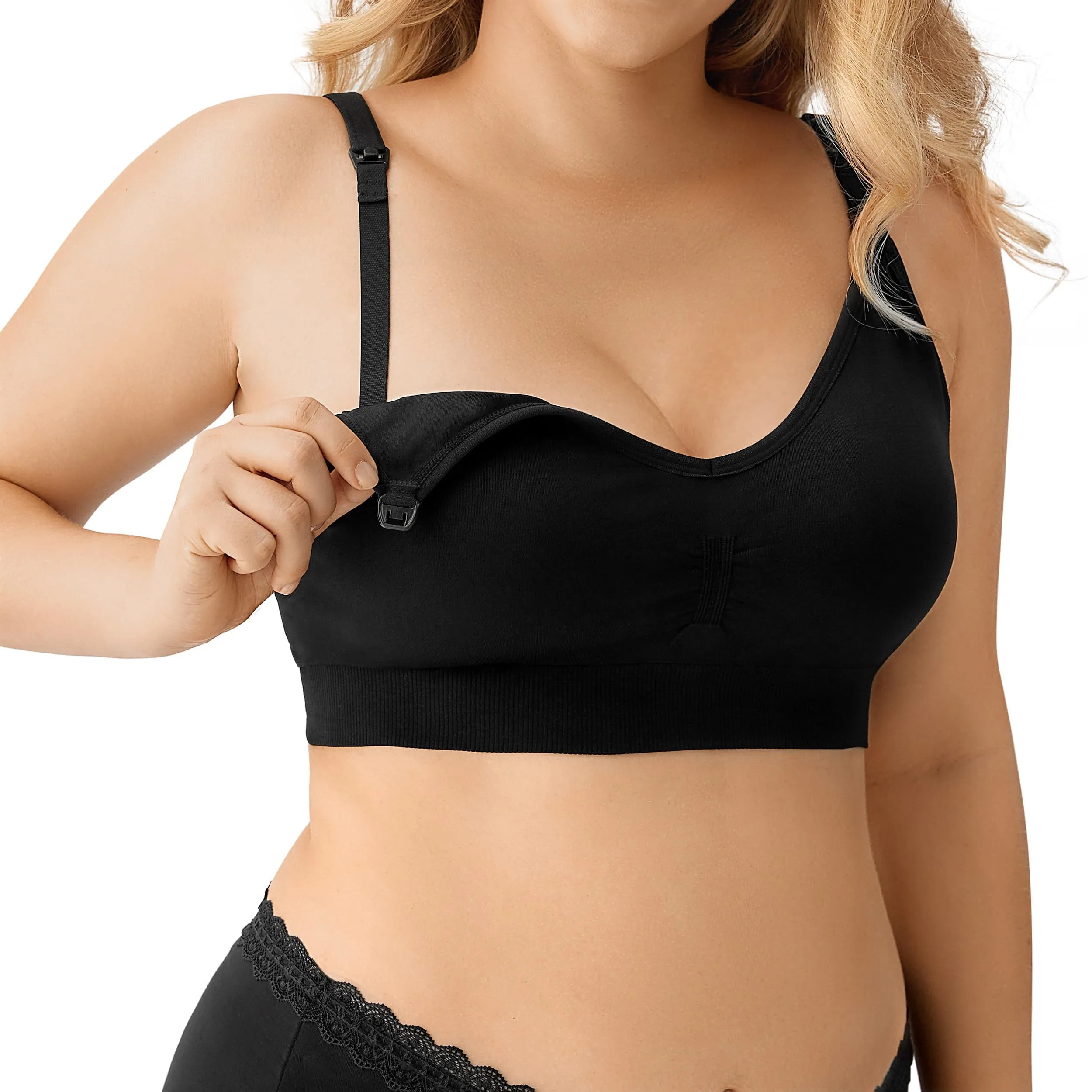 HBselect Reggiseno Allattamento con Estensione per Donna, Set da 3 Pezzi - immagine 2