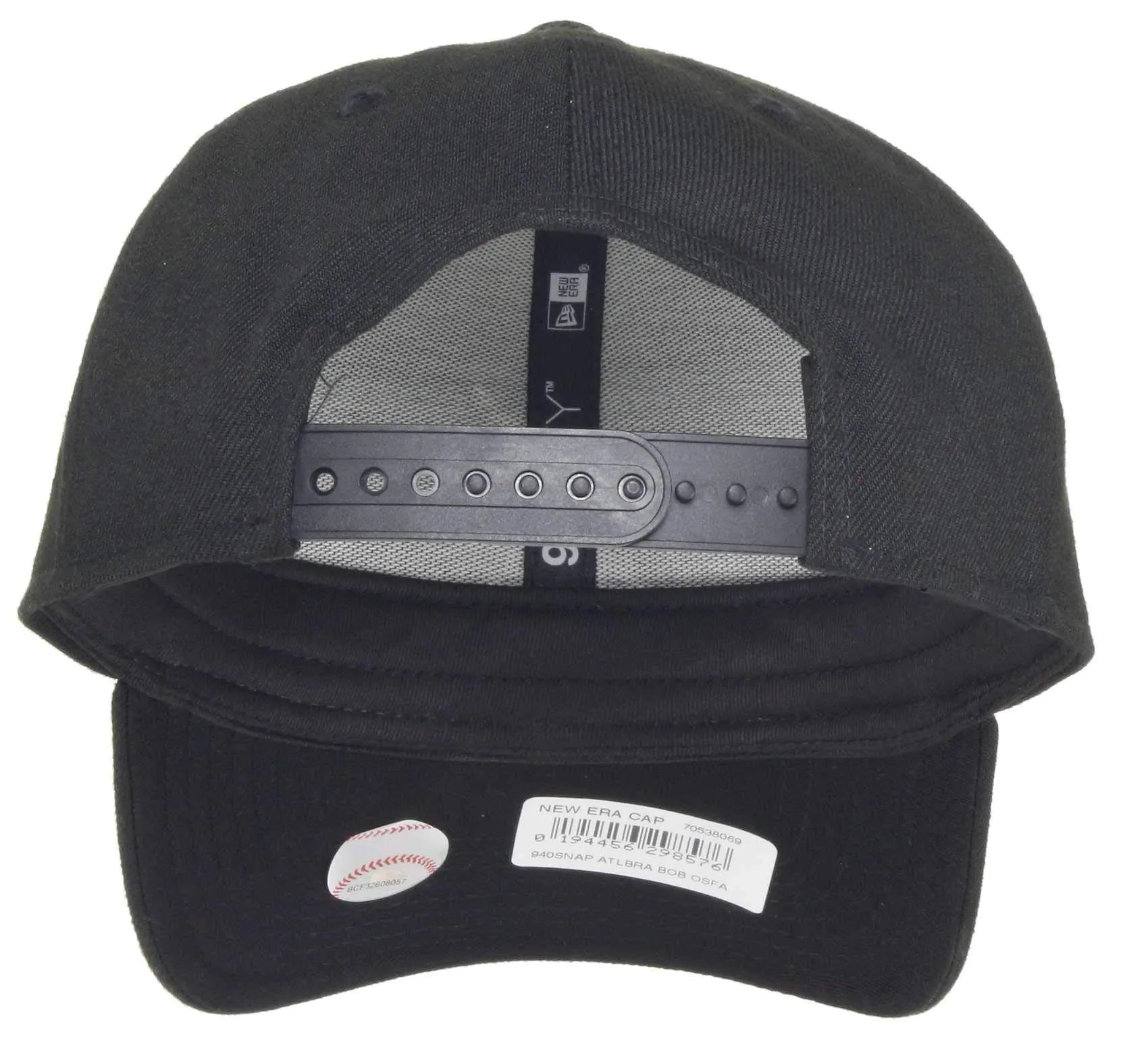 New Era Atlanta Braves 9forty Adjustable Snapback Cap MLB Essential Bob Black - One Size - immagine 2