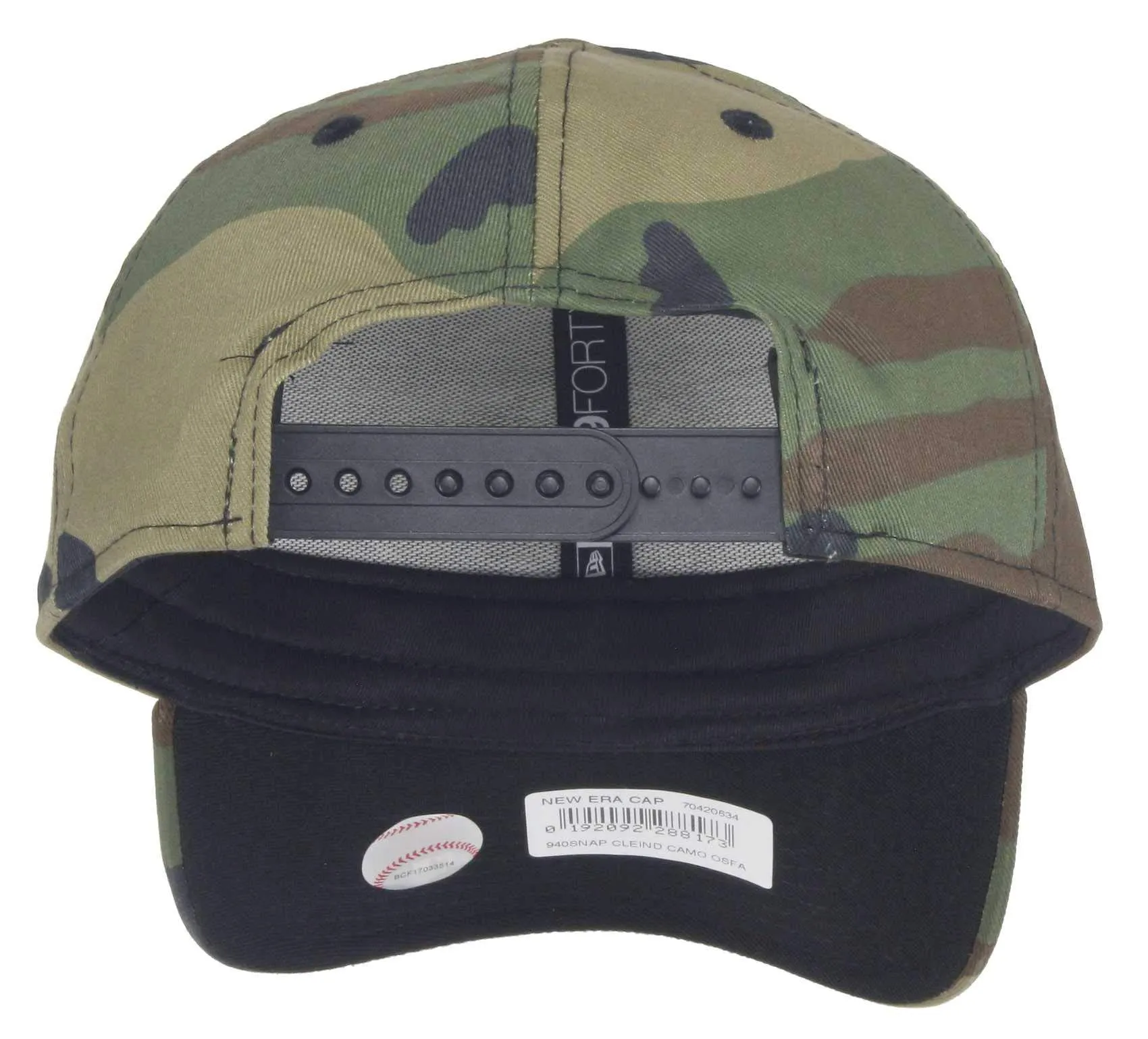 New Era Cleveland Indians 9forty Adjustable Snapback Cap MLB Essential Camo Camouflage/Black - One Size - immagine 2