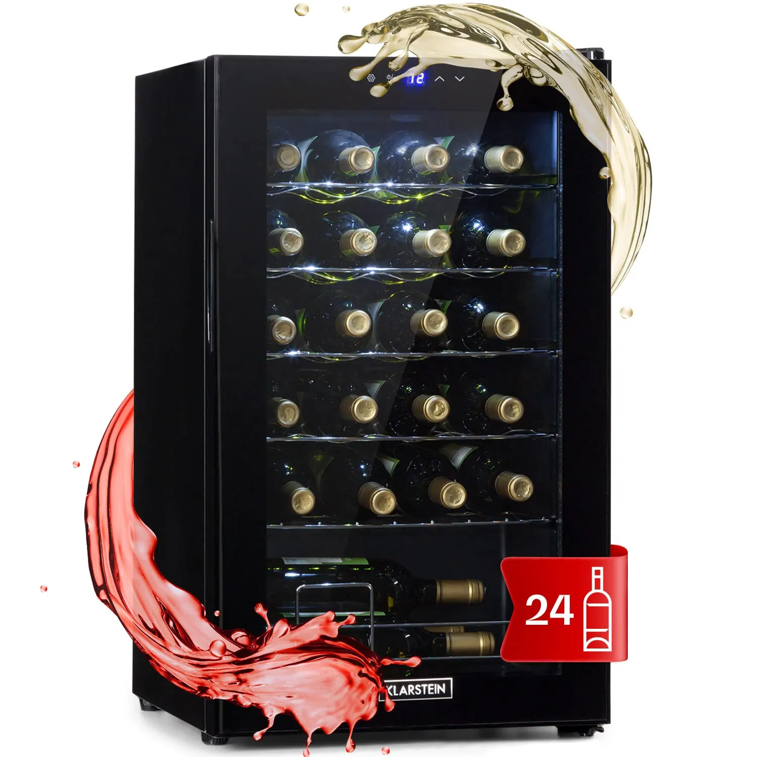 Klarstein Shiraz Cantinetta Vino Nero, 24 Bottiglie, 63 L, 1 Zona - immagine 1