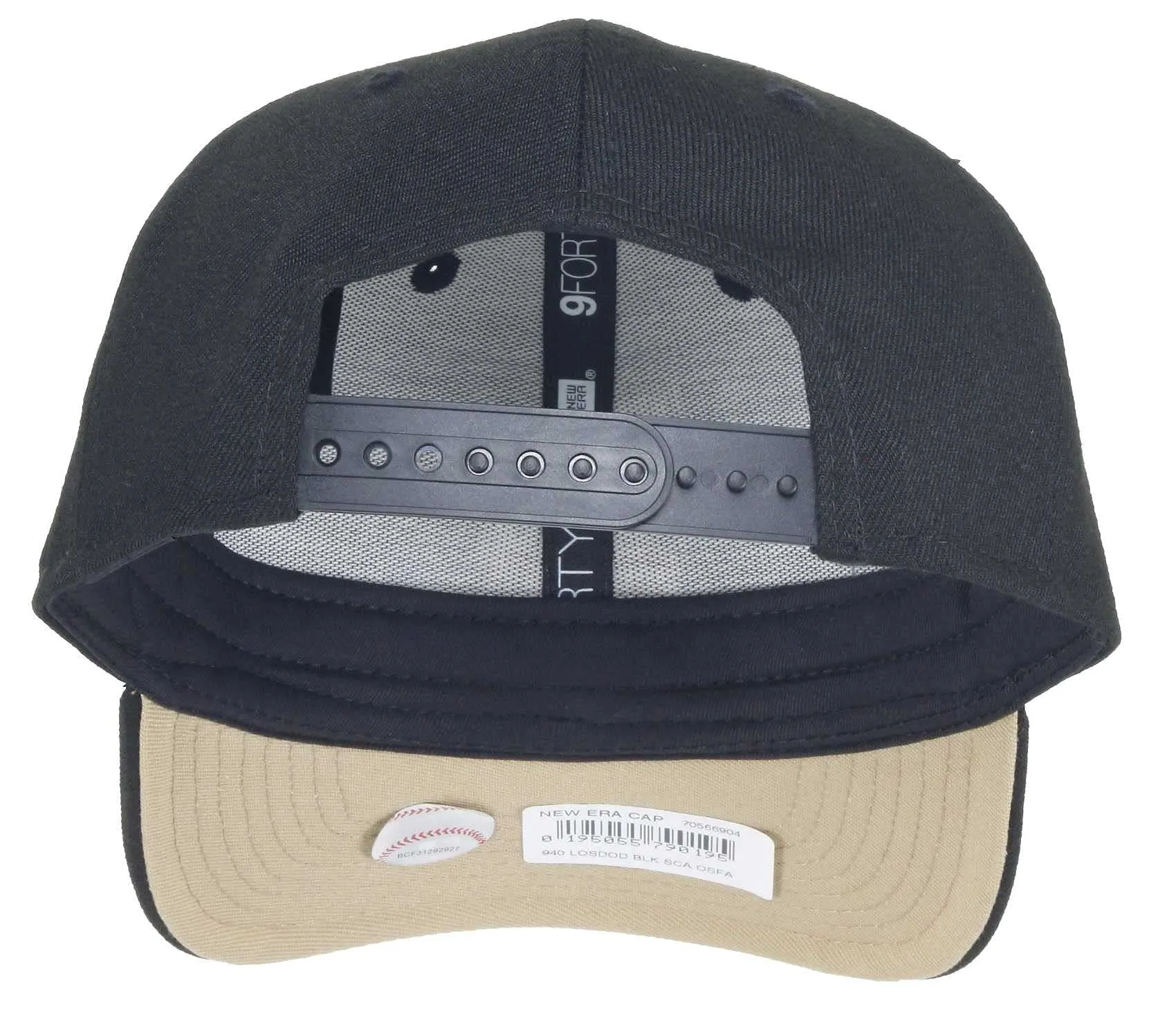 New Era Los Angeles Dodgers 9FORTY Adjustable Snapback Cap MLB Essential Black/Beige - One Size - immagine 2