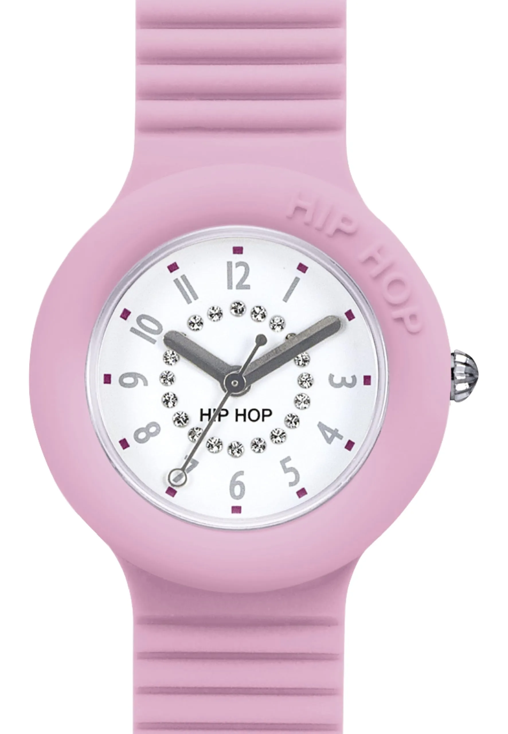 Hip Hop Numbers Collection Orologio Donna Rose Quartz, Cassa 32 mm, Cinturino in Silicone Rosa Intercambiabile, HWU0638 - immagine 2