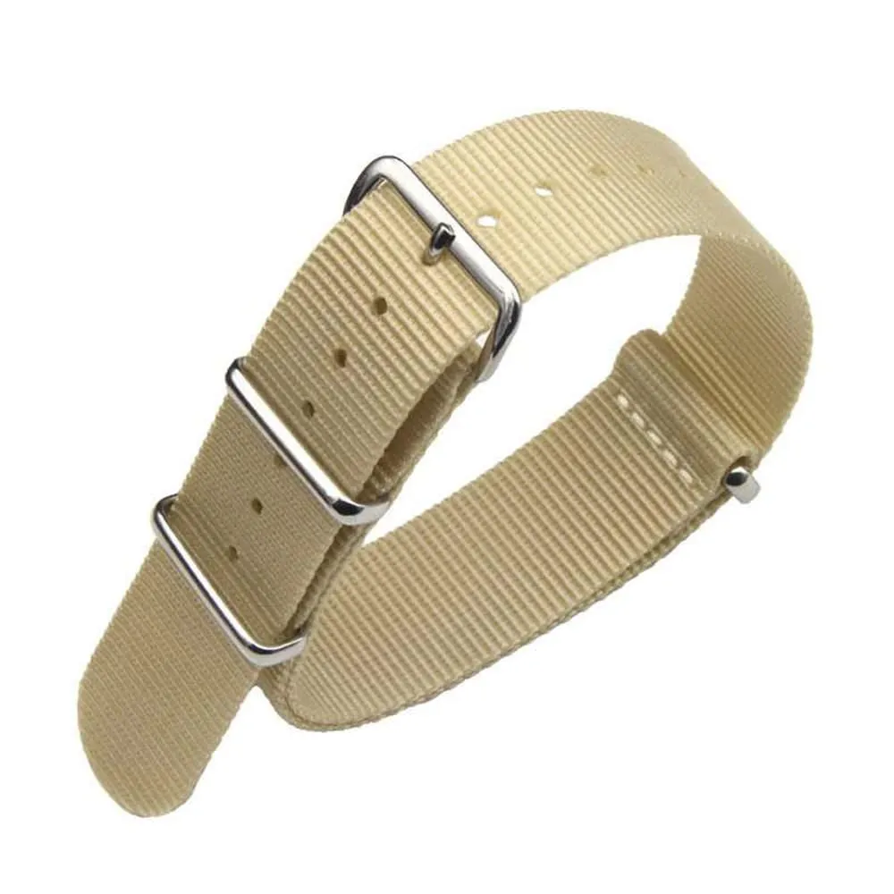 FOUUA Cinturino per Orologio in Nylon Stile Nato, 24mm, Bianca - immagine 1