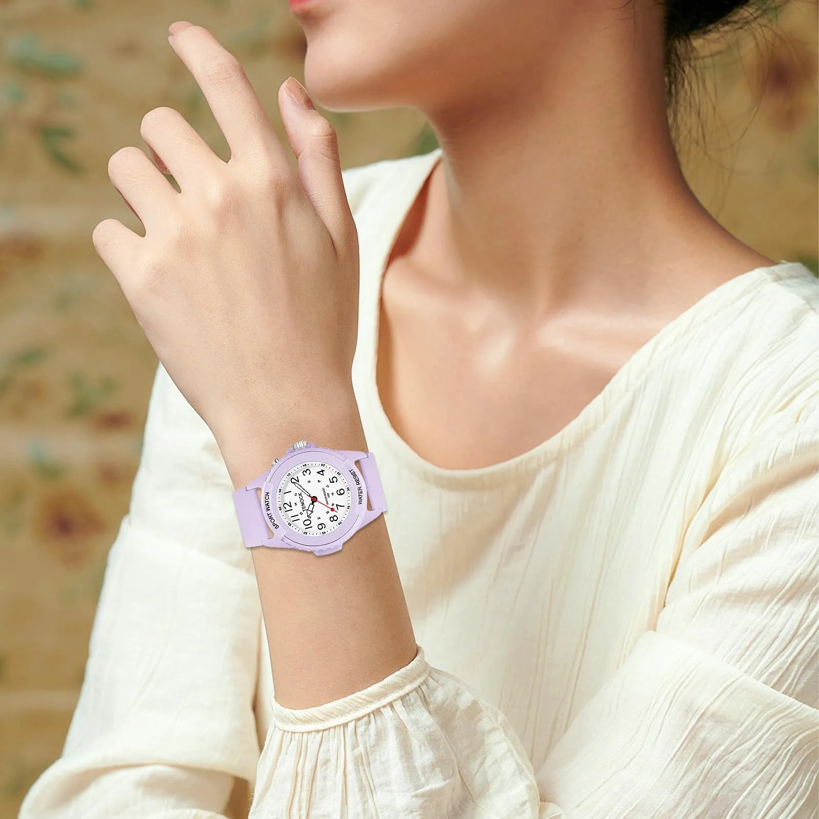 TENOCK Orologio da Polso Sportivo da Donna Analogico al Quarzo 50M Impermeabile con Luce Notturna - immagine 4
