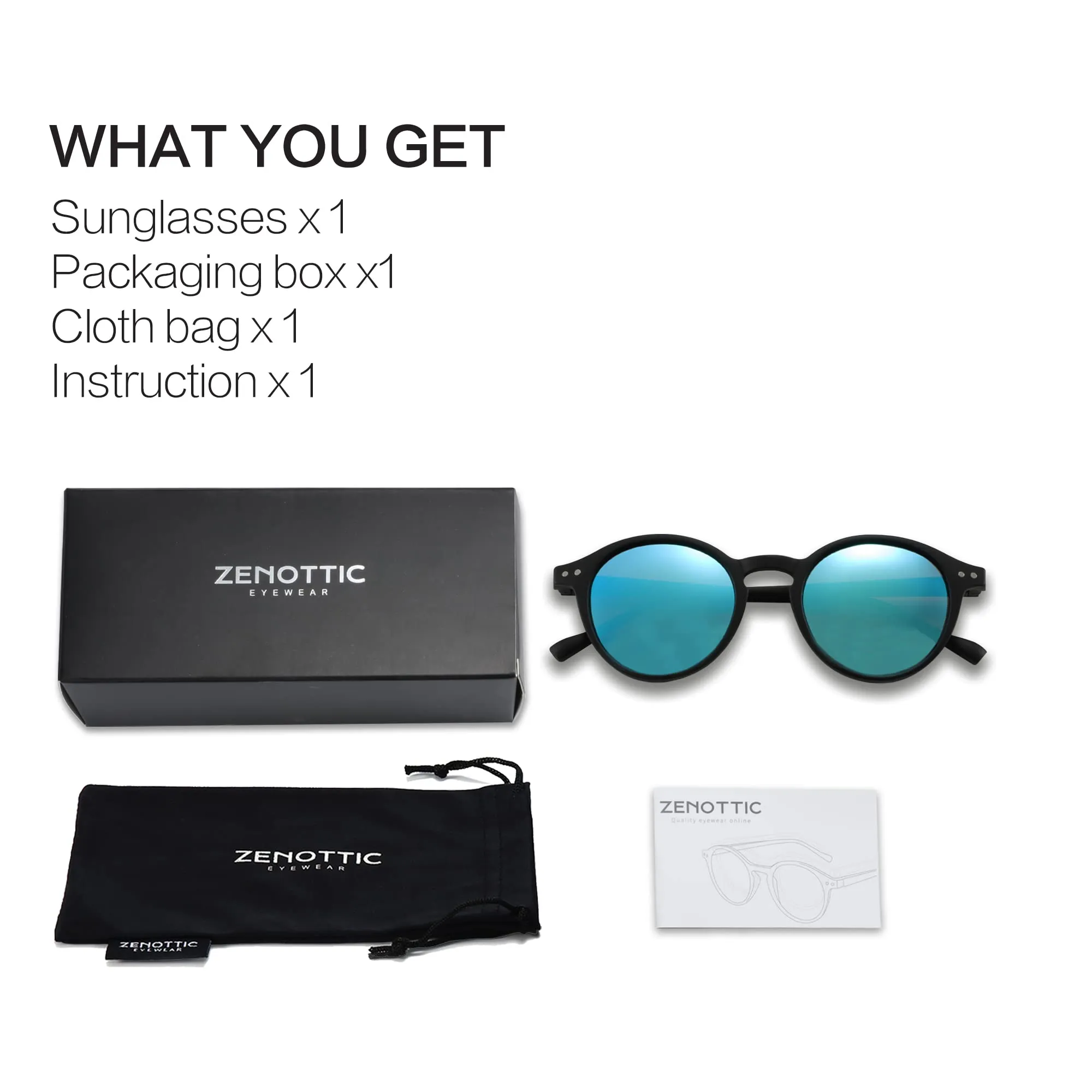 ZENOTTIC Occhiali da Sole Polarizzati Retrò Classici Rotondi Vintage UV400 per Uomo e Donna - immagine 7