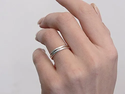 Gold Gala Ferma Anello in Argento 925 Rodiato, Misura 29 - immagine 5
