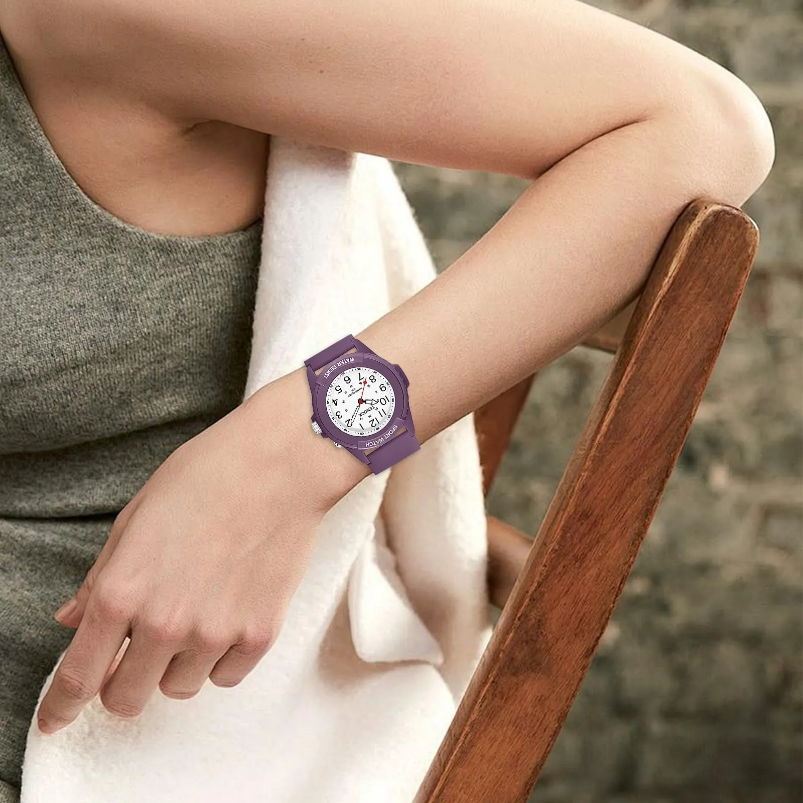 TENOCK Orologio da Polso Sportivo da Donna Analogico al Quarzo, Impermeabile 50M con Luce Notturna - immagine 6