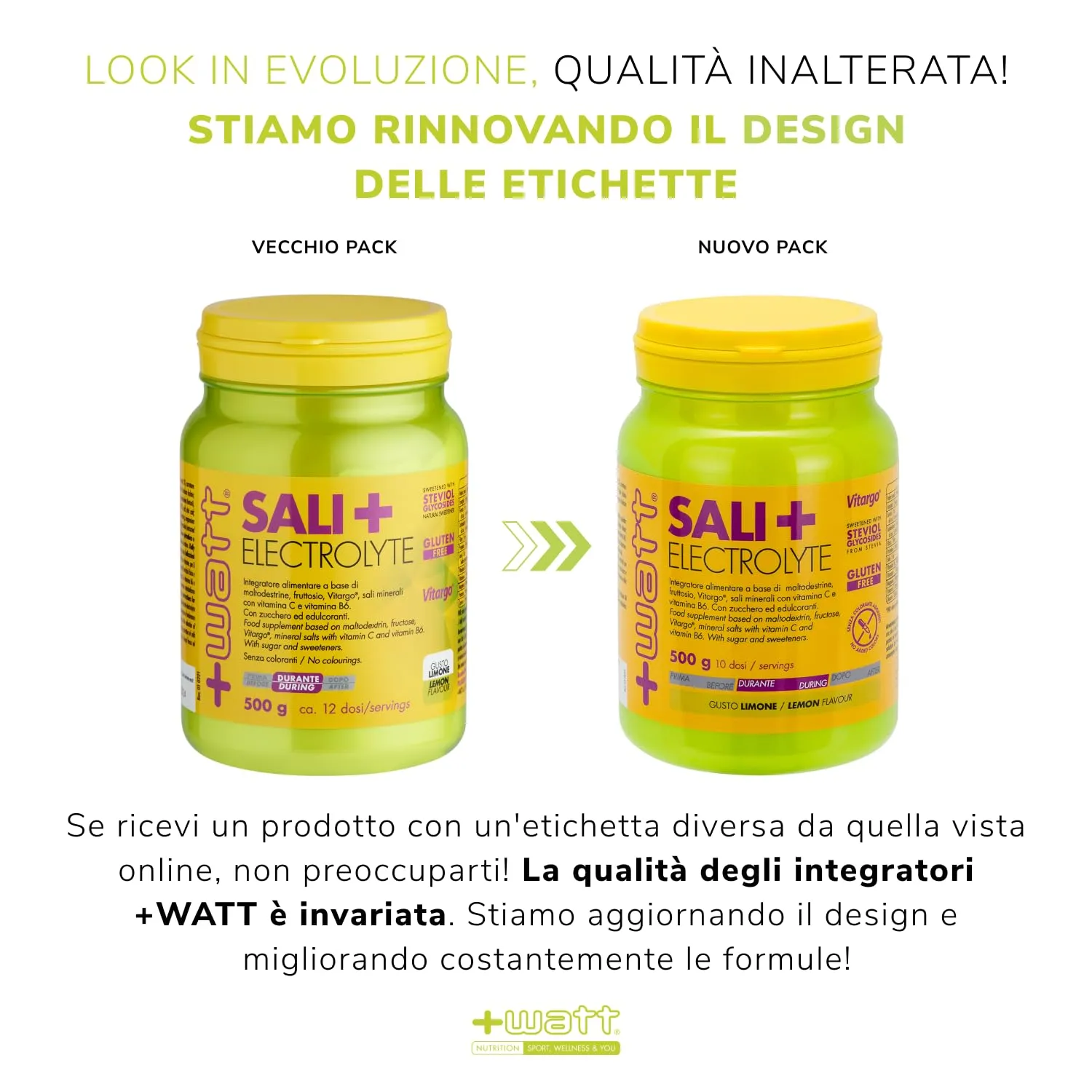 +Watt Sali+ Electrolyte, Soluzione Ipotonica di Carboidrati ed Elettroliti, Gusto Limone, 500 g - immagine 2