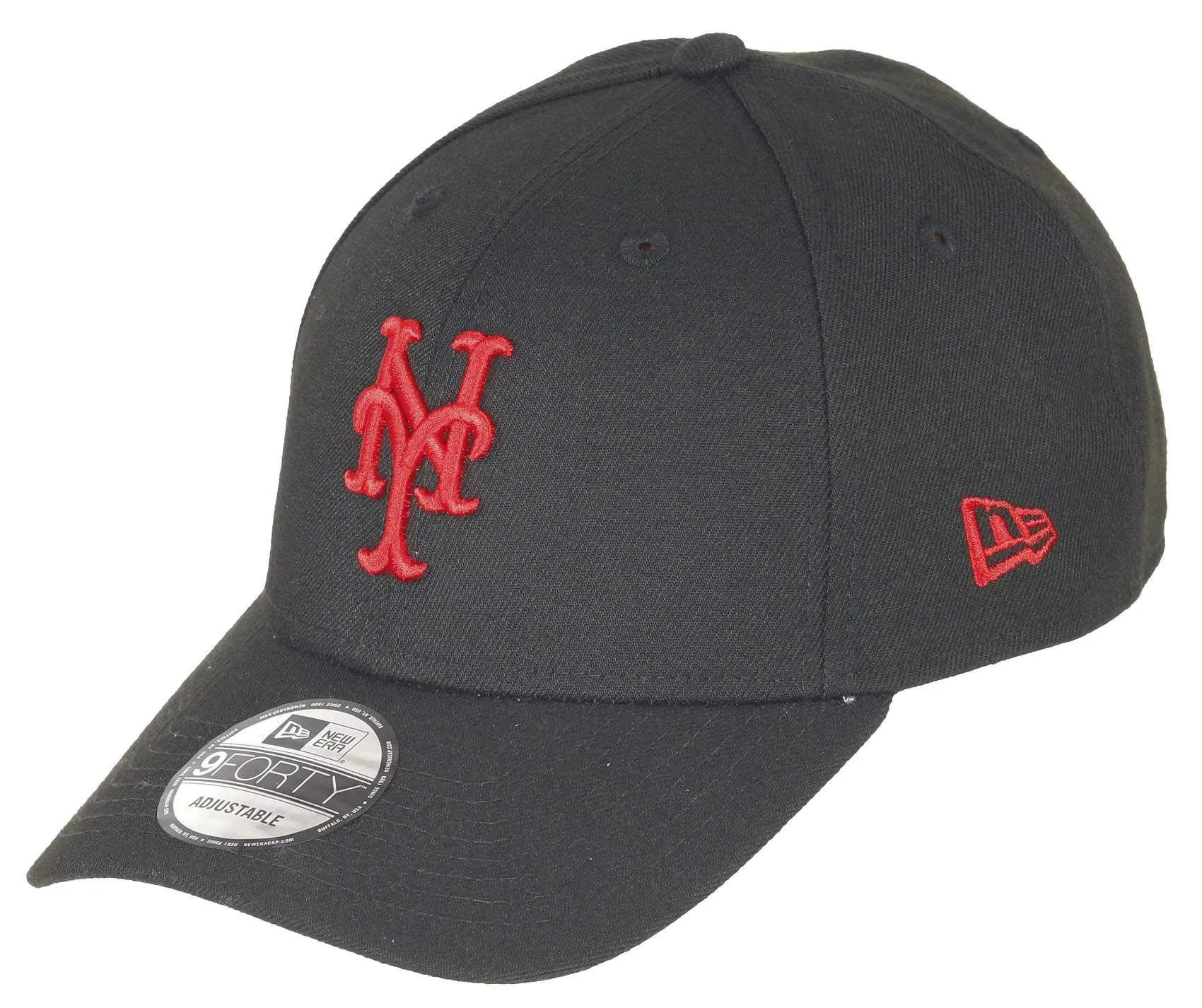 New Era York Mets 9FORTY Adjustable Snapback Cap MLB Essential Black/Red - One Size - immagine 1