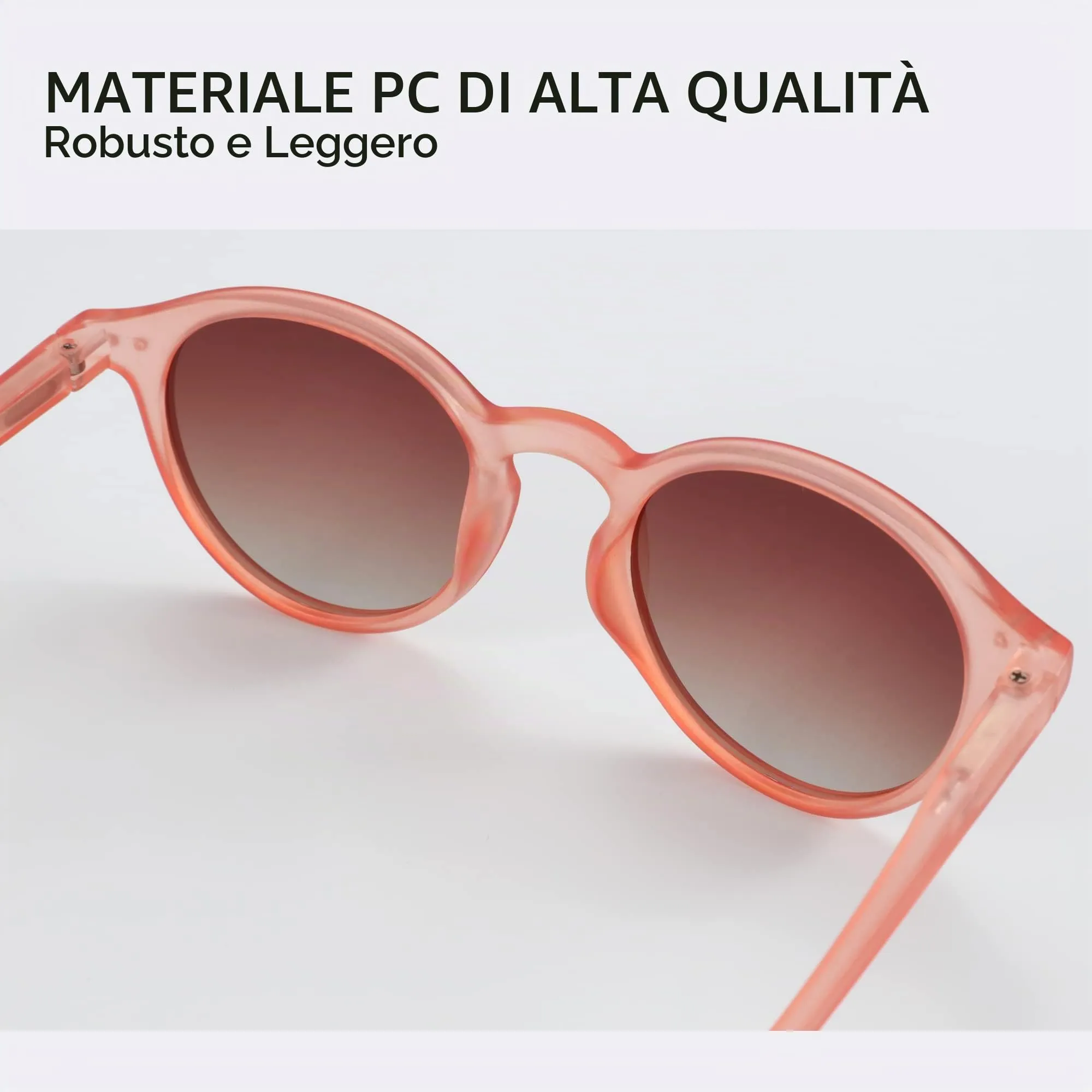 ZENOTTIC Occhiali da Sole Polarizzati Retrò Classici Rotondi UV400 Unisex - immagine 5