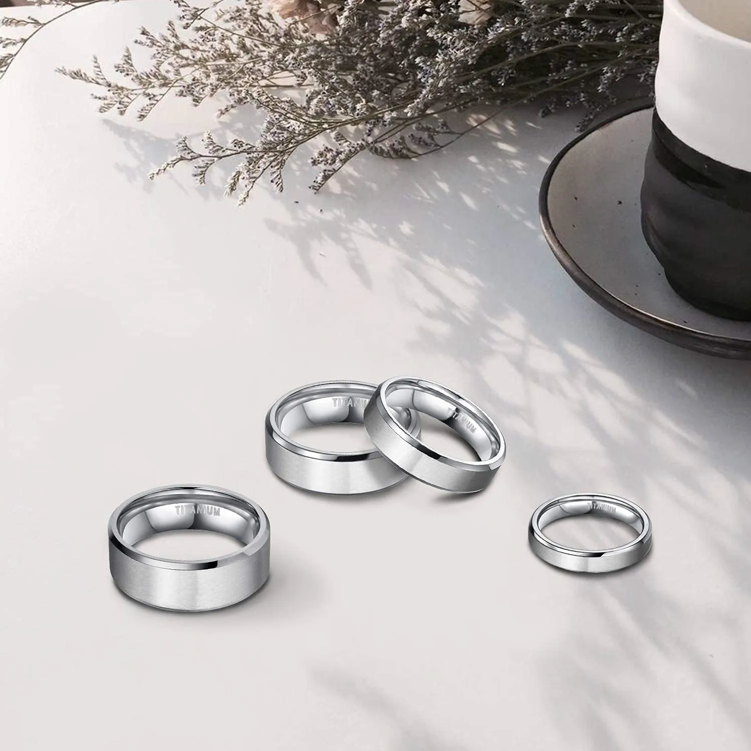 Zakk Anello in Titanio Argento Spazzolato Opaco 10mm (57) - immagine 3