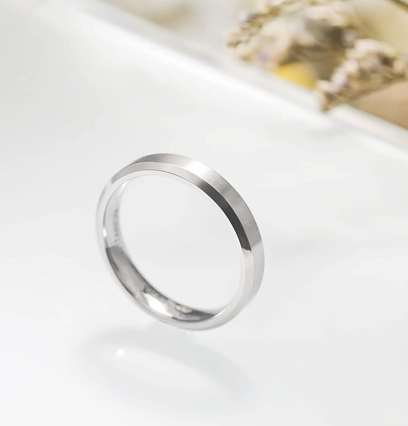 Zakk Anello in Titanio Argento Spazzolato Opaco 4mm 63 (20.1) - immagine 2