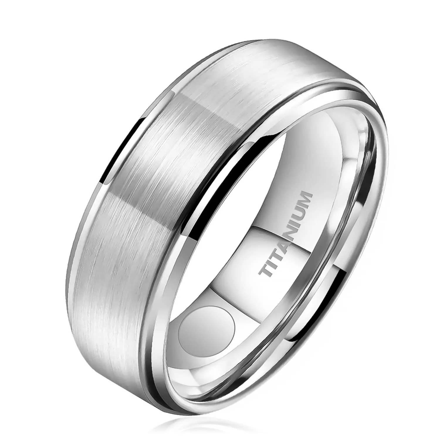 JEROOT Anello Magnetico in Titanio per Magnetoterapia, 5mm, Taglia 24 - immagine 1