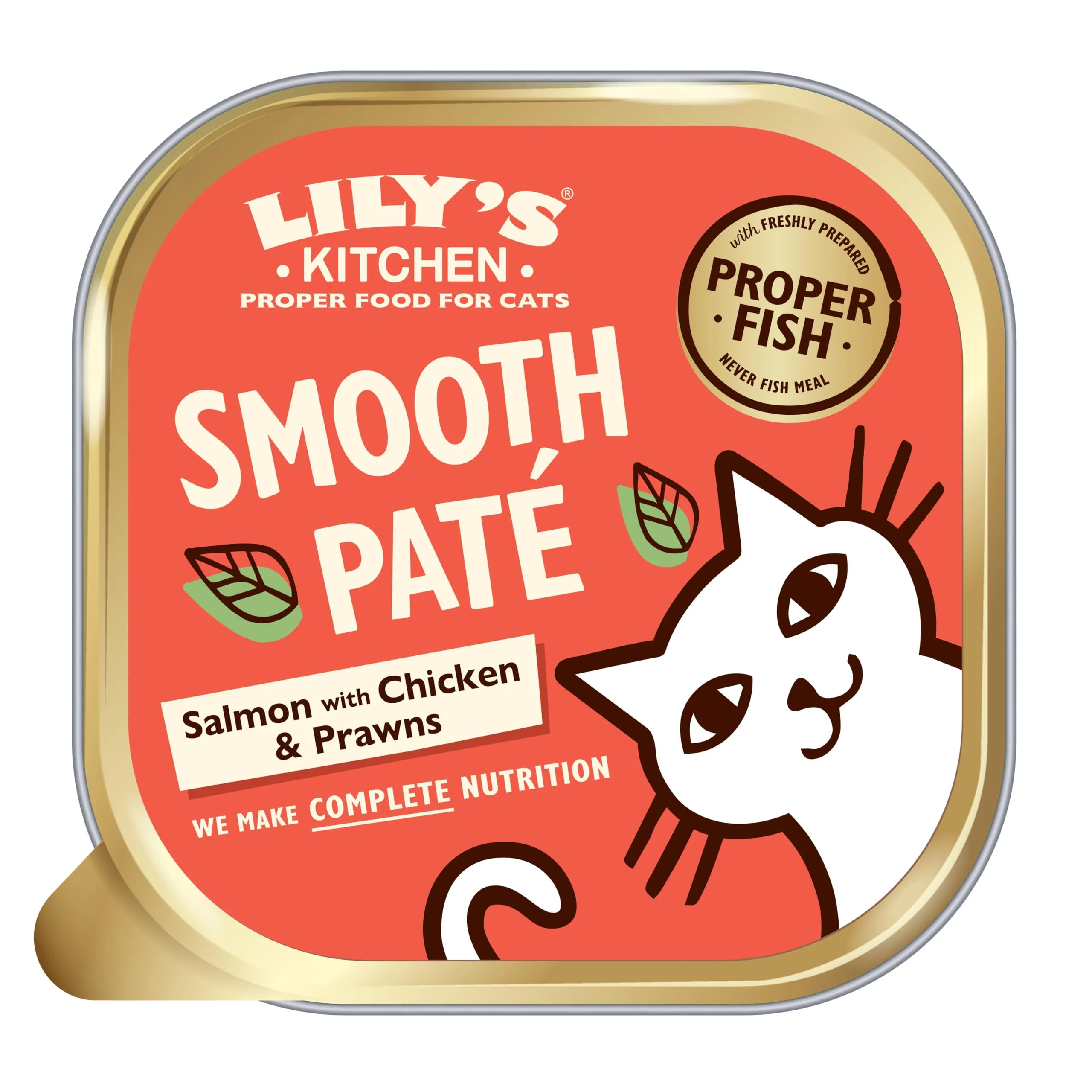 Lily's Kitchen Mangime Umido per Gatti Adulti, Salmone, Pollo e Paté di Gamberetti, Senza Cereali, 19 x 85g - immagine 1