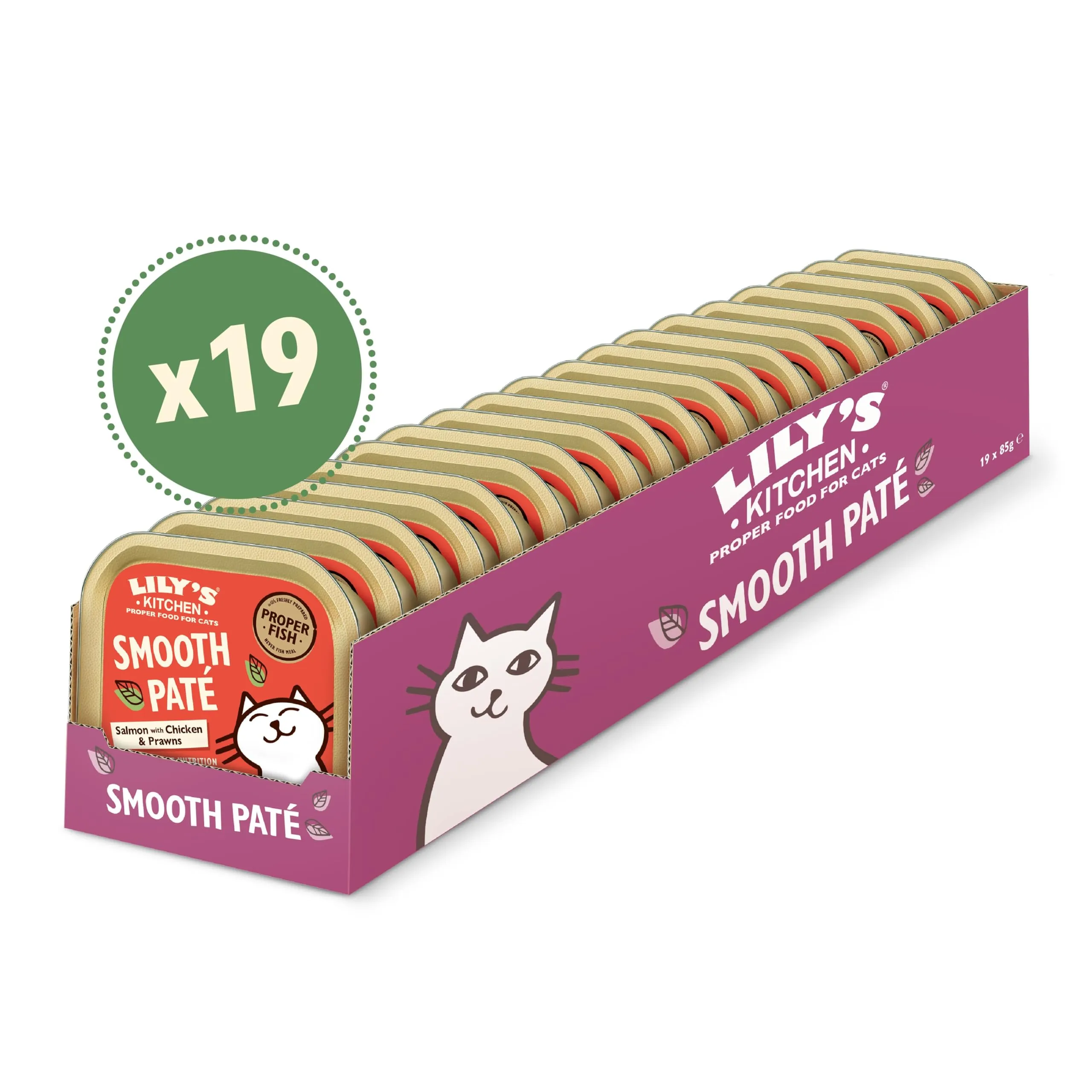 Lily's Kitchen Mangime Umido per Gatti Adulti, Salmone, Pollo e Paté di Gamberetti, Senza Cereali, 19 x 85g - immagine 4
