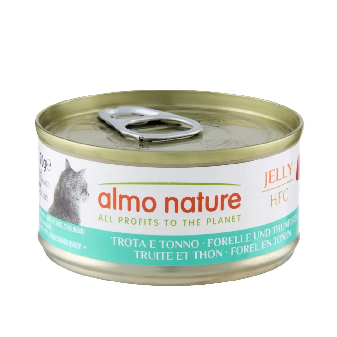 Almo Nature HFC Jelly Alimento Umido per Gatti Adulti Trota e Tonno, 70g (Confezione da 6) - immagine 3