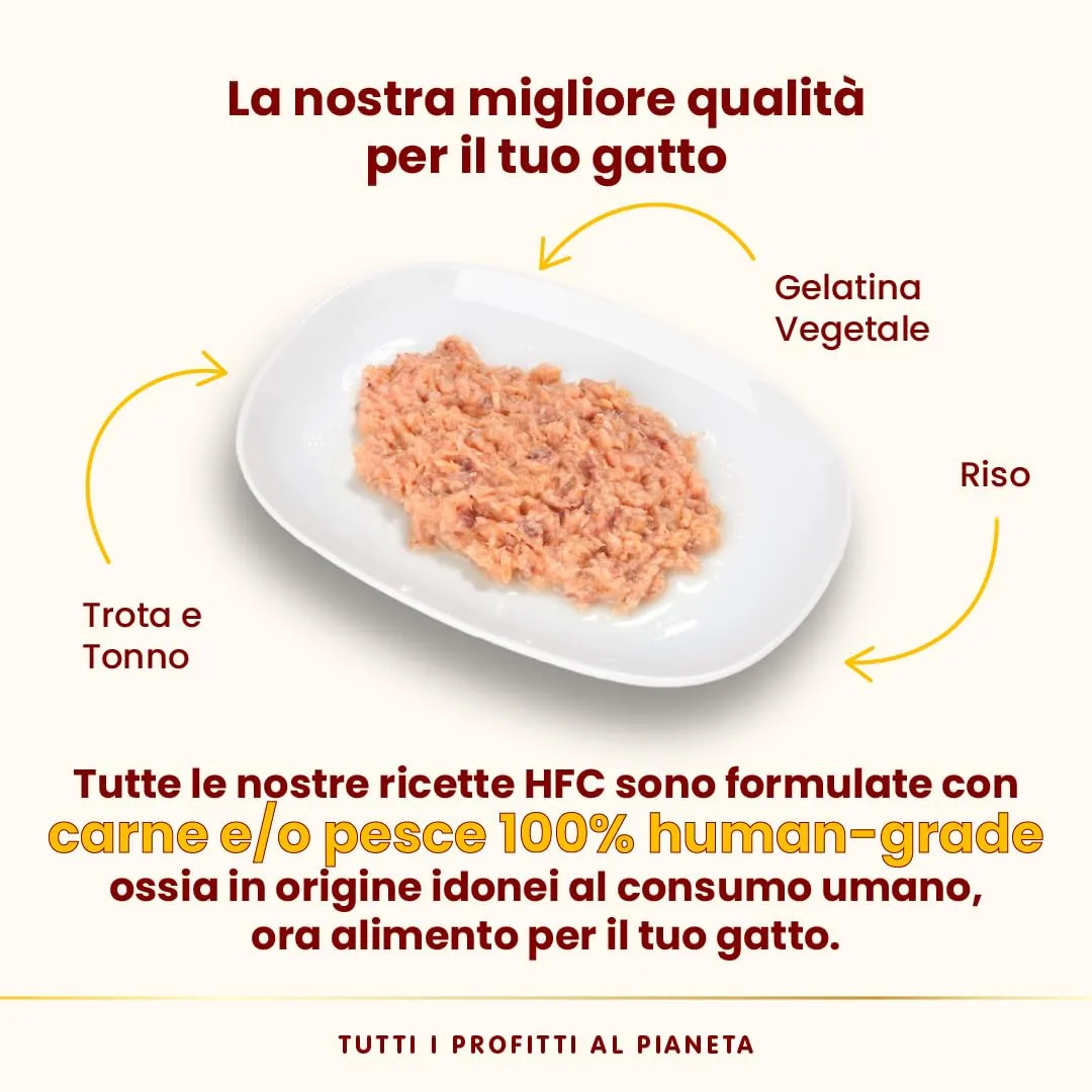 Almo Nature HFC Jelly Alimento Umido per Gatti Adulti Trota e Tonno, 70g (Confezione da 6) - immagine 6