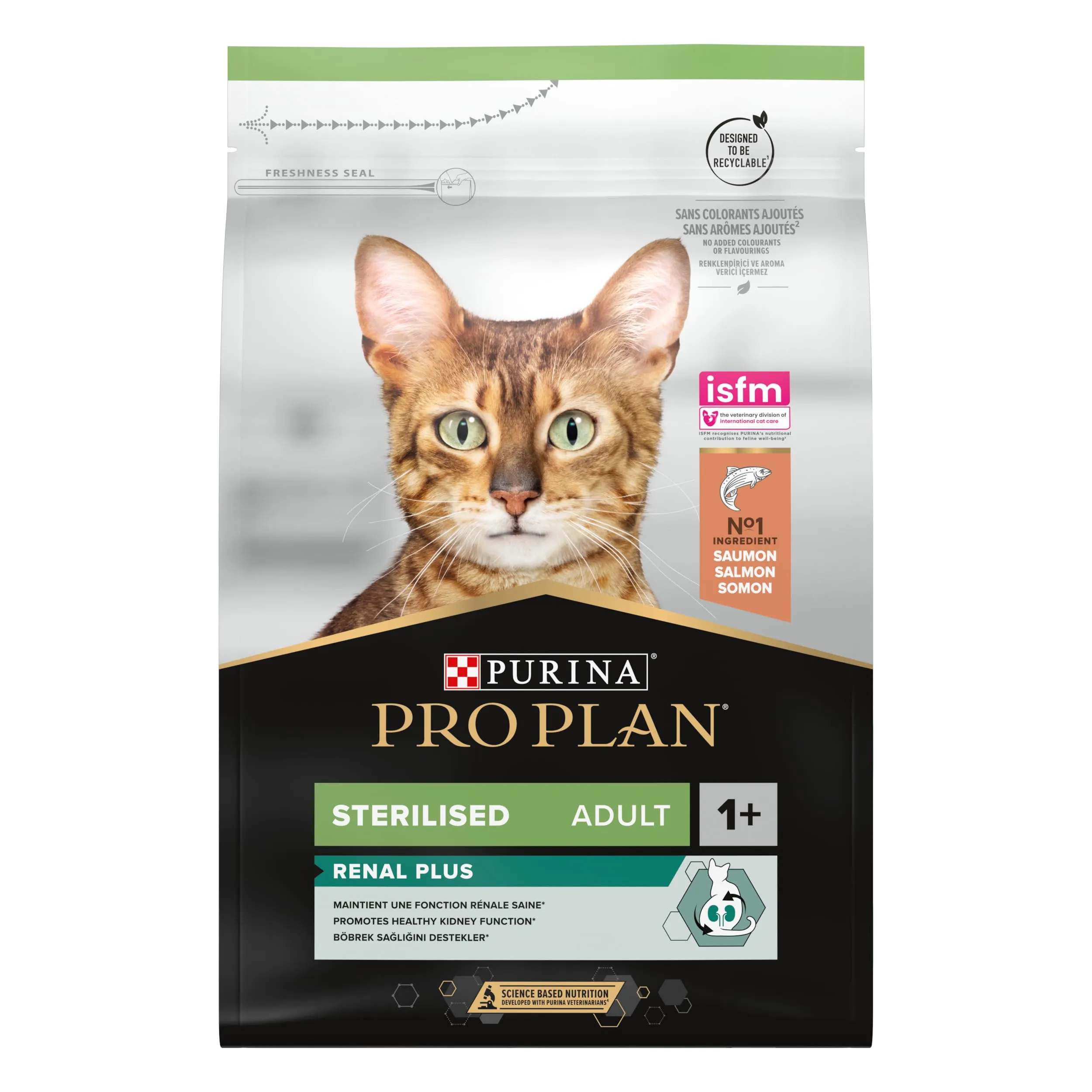 Purina Pro Plan Renal Plus Crocchette per Gatti Sterilizzati al Salmone, 3 kg - immagine 2