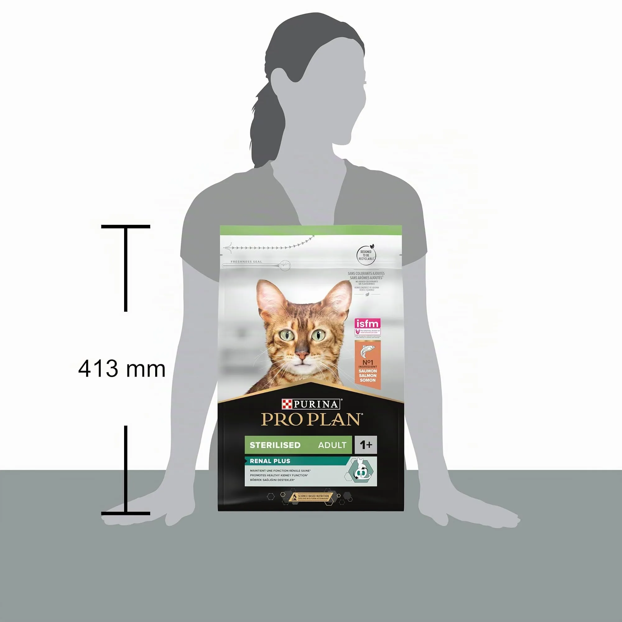 Purina Pro Plan Renal Plus Crocchette per Gatti Sterilizzati al Salmone, 3 kg - immagine 5