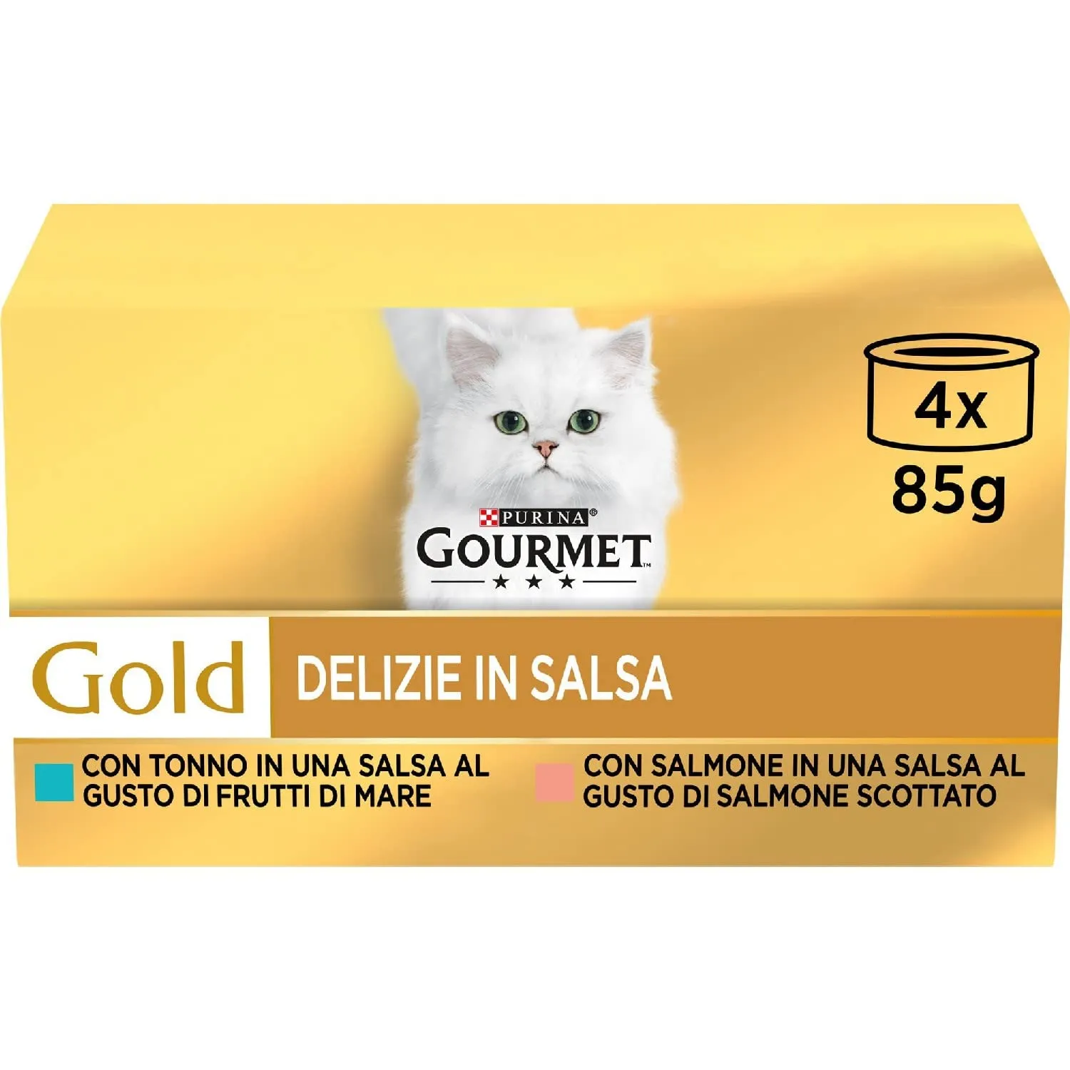 Gourmet Gold Cibo Umido per Gatti Adulti Delizie in Salsa, 48 Lattine da 85g - immagine 2