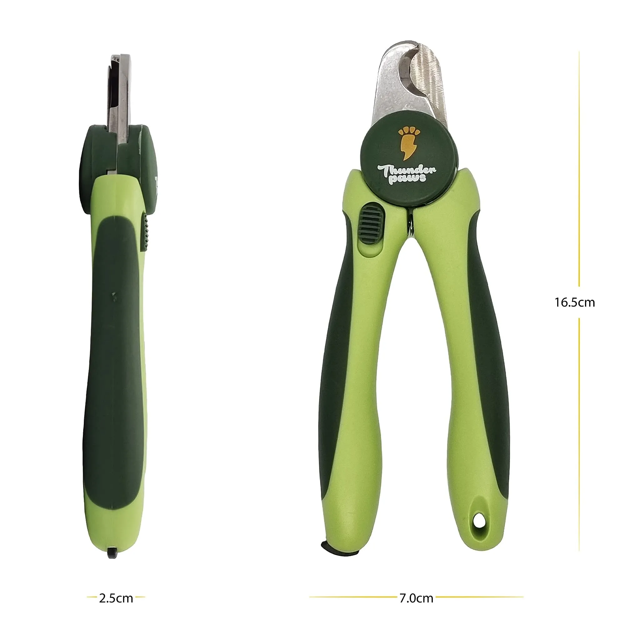 Thunderpaws Tagliaunghie per Cani con Blocco di Protezione, Serratura di Sicurezza e Lima per Unghie, Medio-Grande, Verde - immagine 7