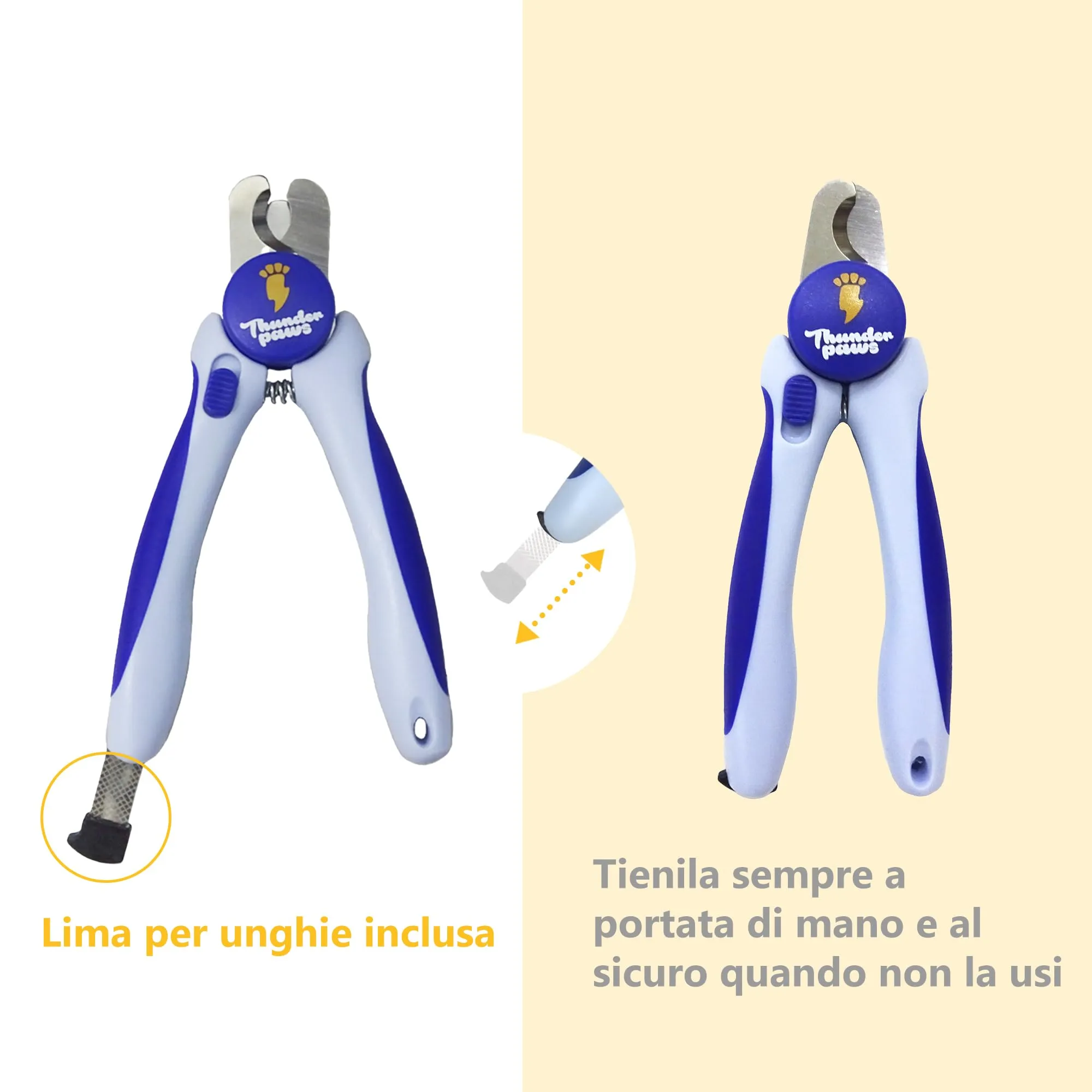 Thunderpaws Tagliaunghie per Cani con Blocco di Protezione, Serratura di Sicurezza e Lima per Unghie - immagine 3