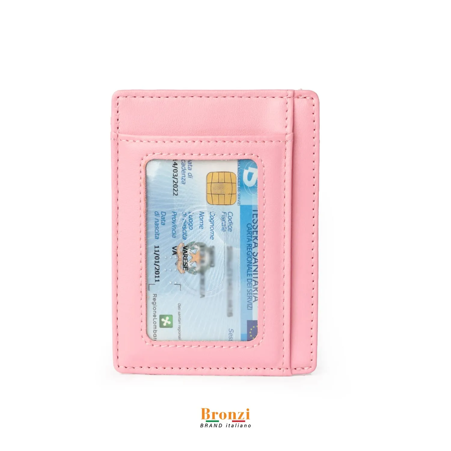 Bronzi Portafoglio Slim Porta Carte di Credito con Protezione RFID - immagine 2