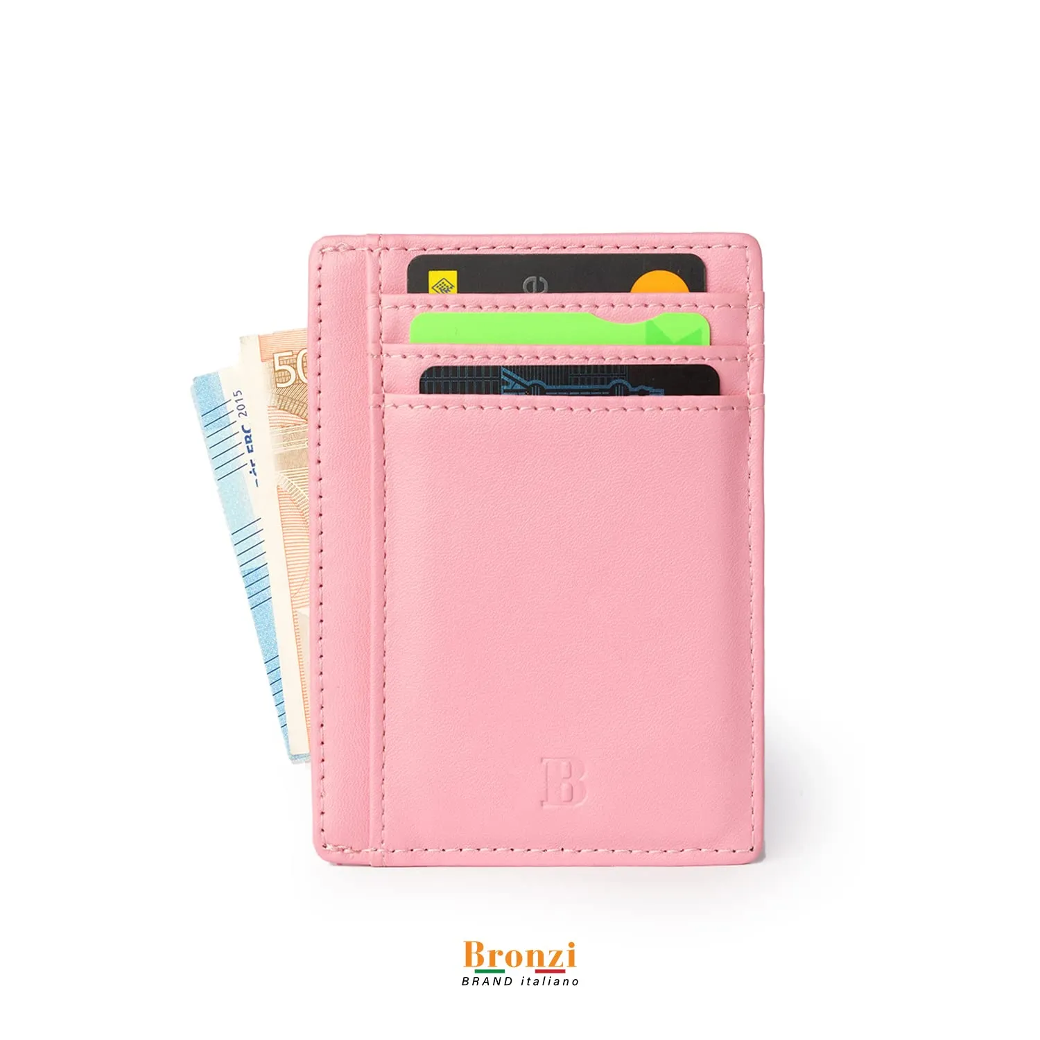 Bronzi Portafoglio Slim Porta Carte di Credito con Protezione RFID - immagine 3