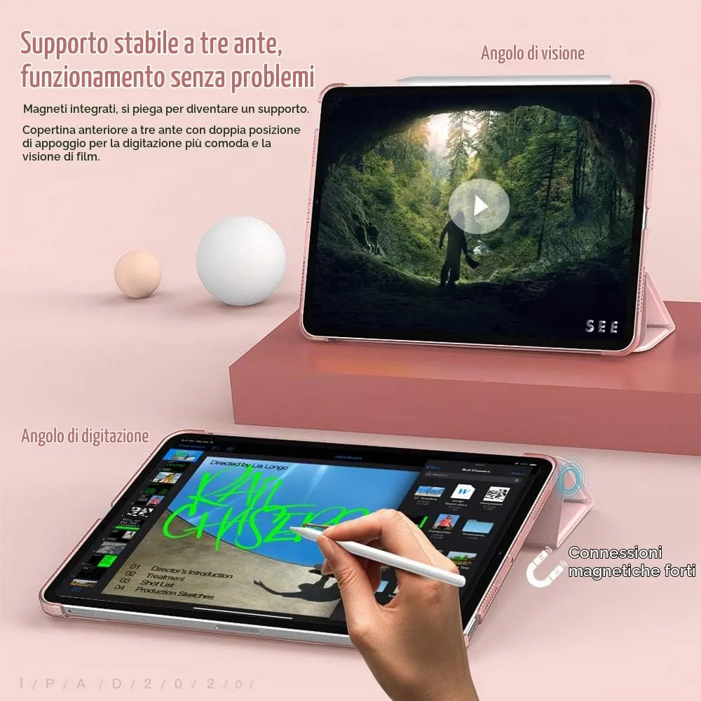 TiMOVO Cover per iPad Air 11" (M4/M3/M2), iPad Air 5ª/4ª Gen 10,9" - Oro Rosa - immagine 6