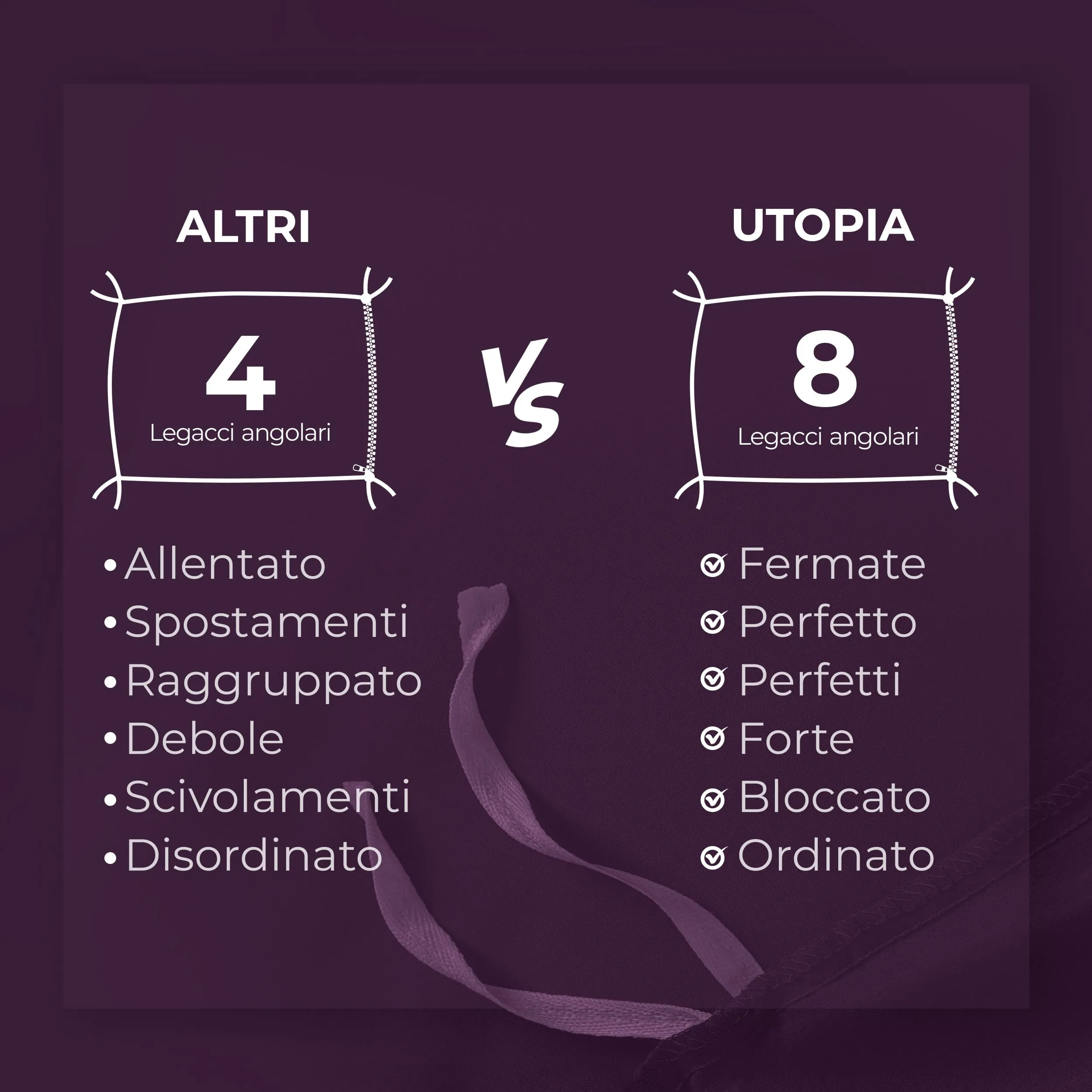Utopia Bedding Set Copripiumino Singolo 135x200 cm e Federa 80x80 cm, Viola - immagine 7