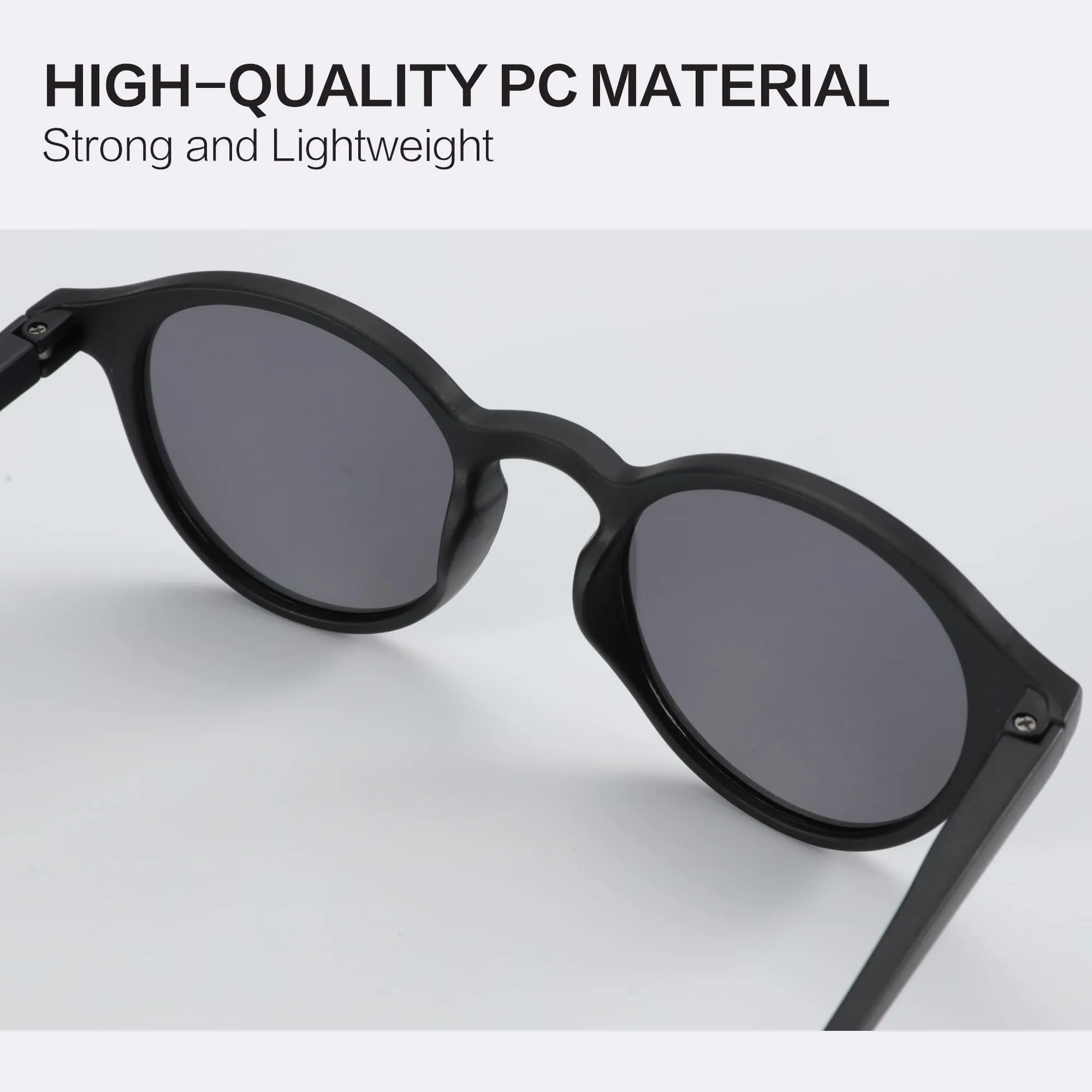 ZENOTTIC Occhiali da Sole Polarizzati Retrò Classici Rotondi Vintage UV400 per Uomo e Donna - immagine 5